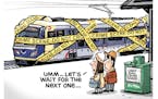 Sack cartoon: Light rail crime on the rise