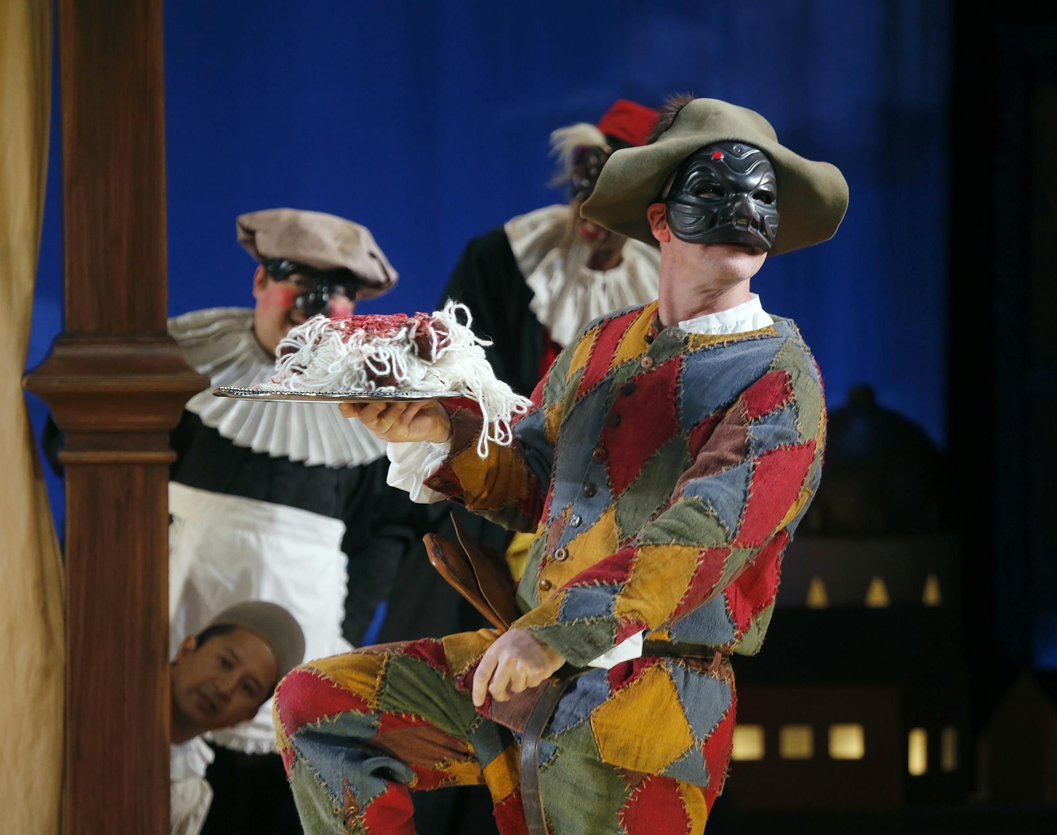 Audience members at the Guthrie Theater are allowed to tweet during selection performances of "The Servant of Two Masters," with Steven Epp as Truffaldino.