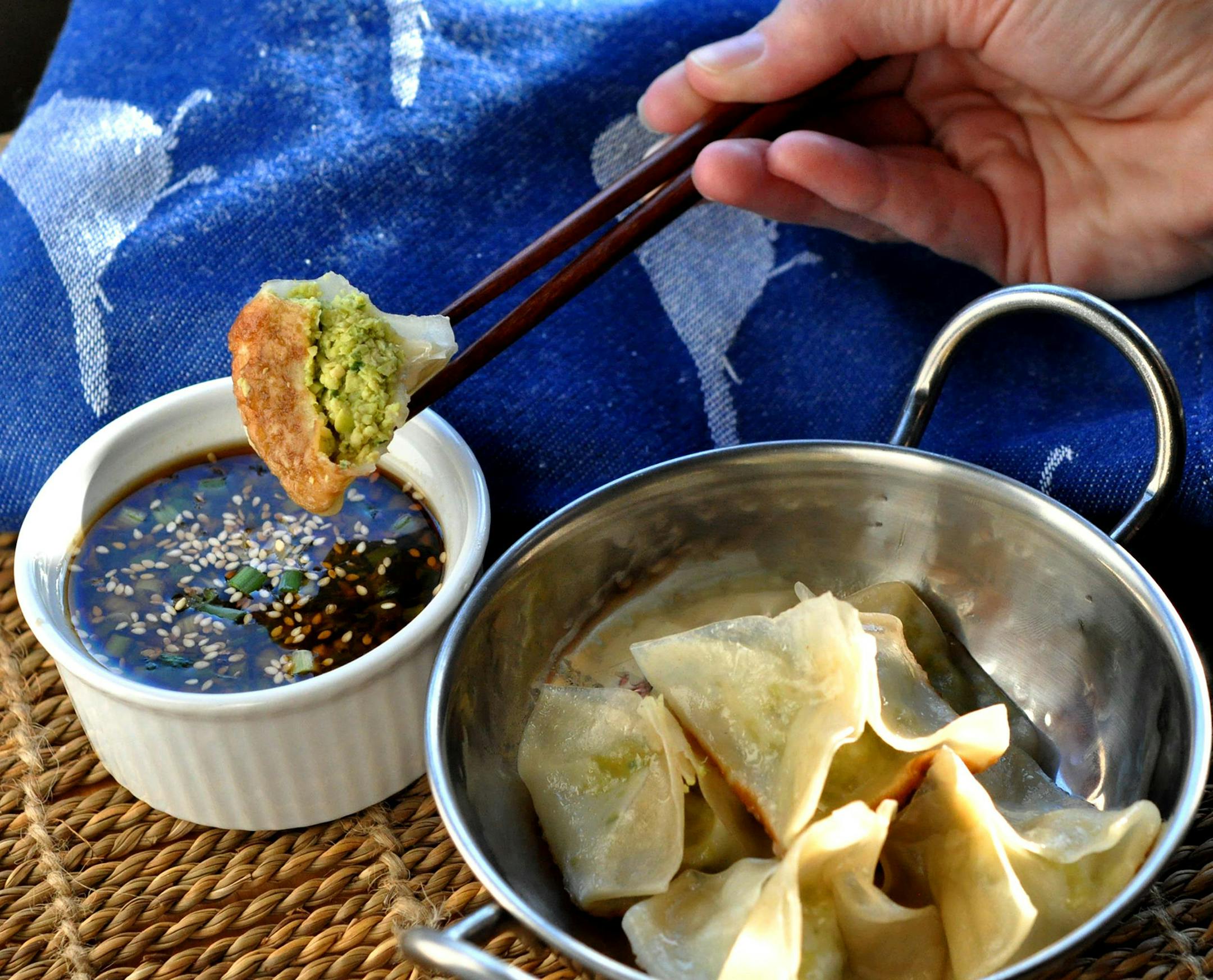 Meredith Deeds, Special to the Star Tribune Trent Fryer helped make edamame potstickers with his great aunt, Meredith Deeds.