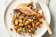 Rye Berry, Sweet Potato Pilaf with Griddled Trout Fillets. Mette Nielsen, Special to the Star Tribune