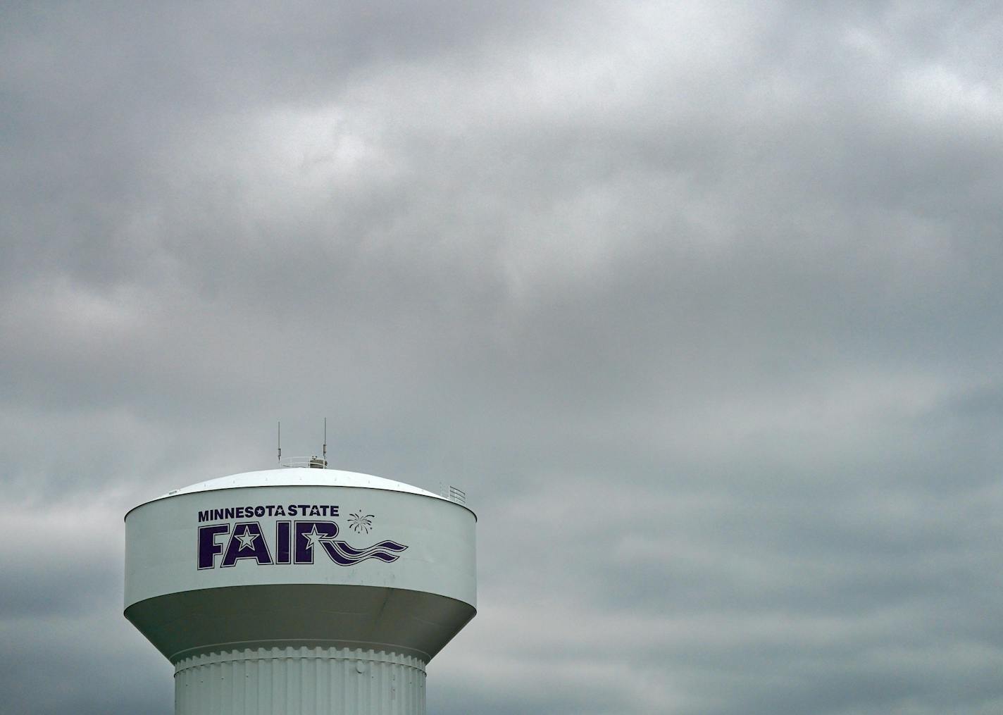 Heavy clouds hung over the State Fairgrounds Thursday. ] ANTHONY SOUFFLE • anthony.souffle@startribune.com The State Fairgrounds sat empty a day ahead of when officials said they'd announce the fait of this year's Great Minnesota Get-Together amid the COVID-19 pandemic Thursday, May 21, 2020 in St. Paul, Minn.