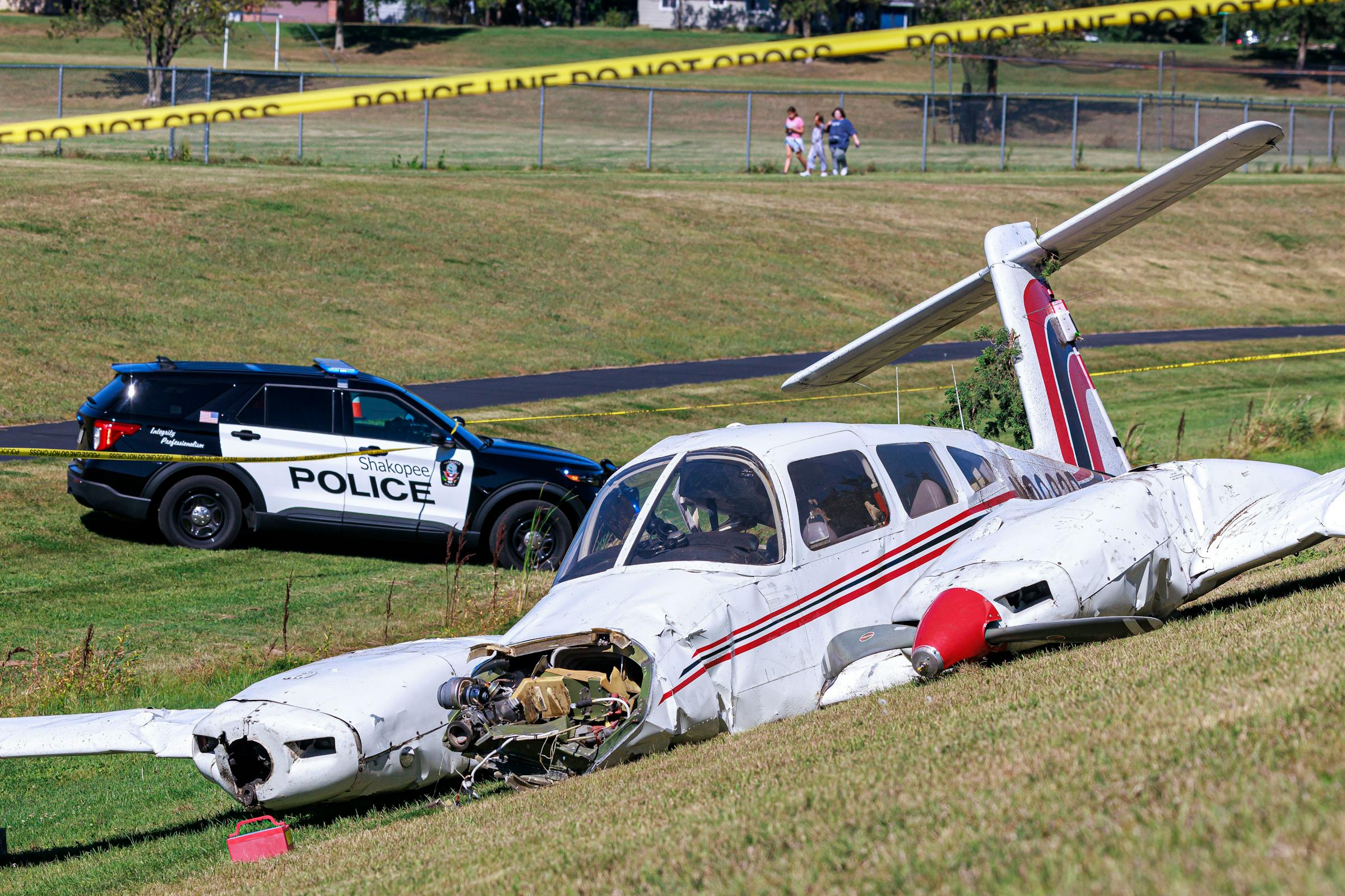 Two injured when small plane crashes in park in Shakopee, Minnesota