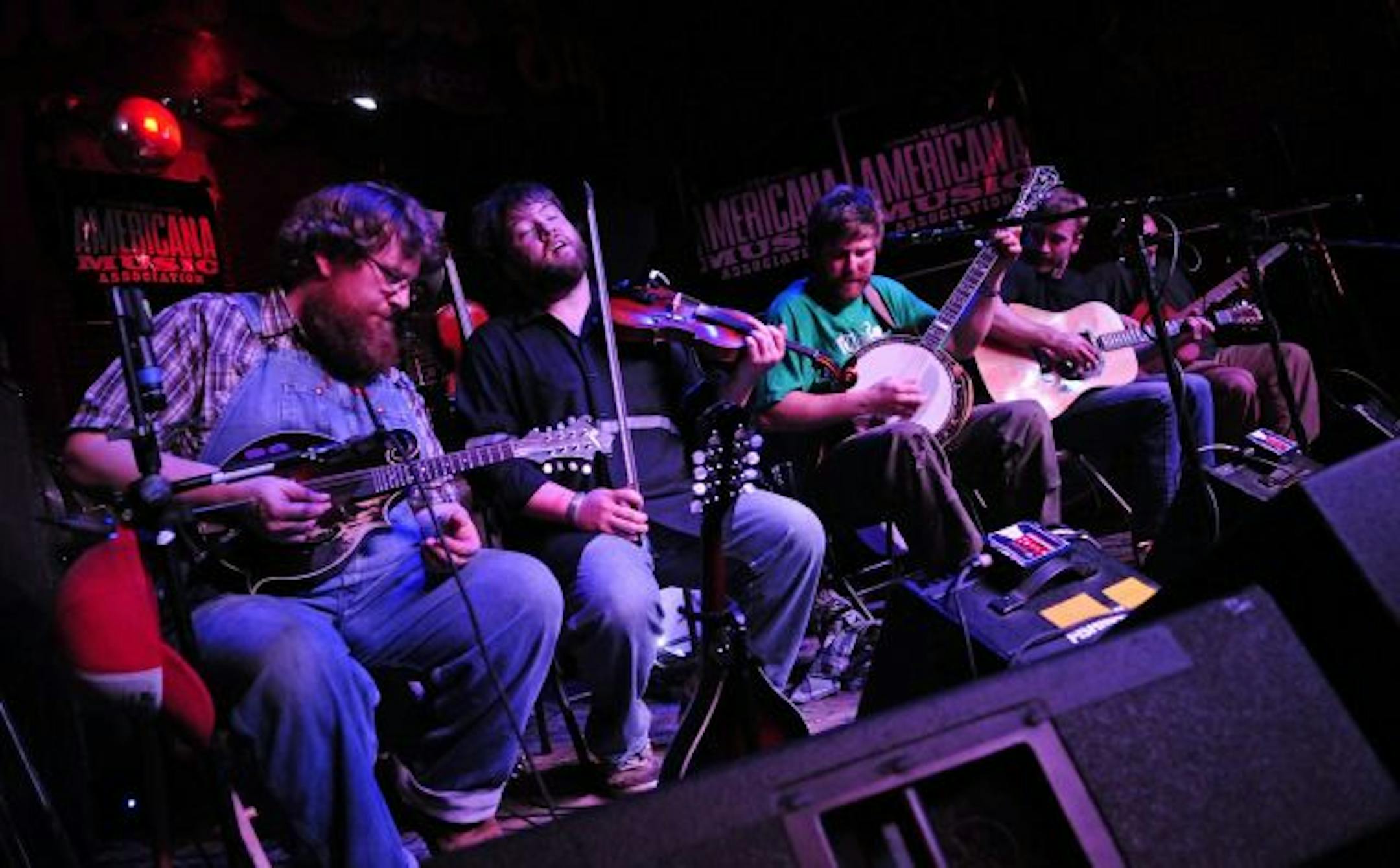 Trampled By Turtles perform at the Red Eye Fly at the SXSW music festival in Austin, Texas.