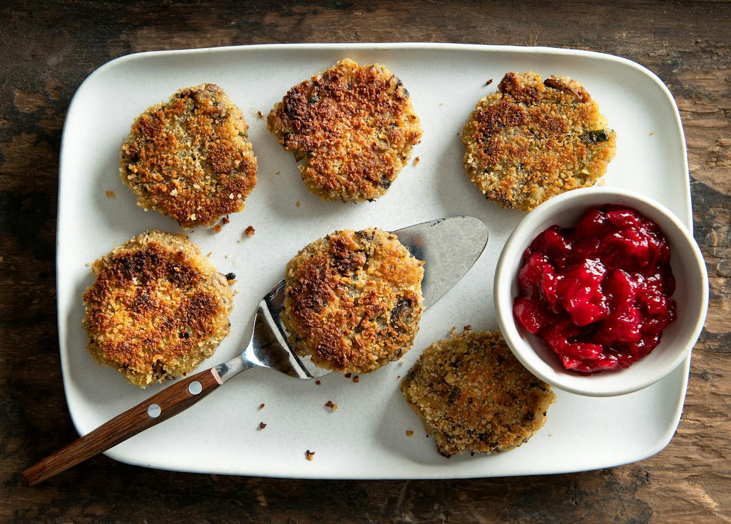 Employ letover stuffing by putting it into Mushroom-Stuffing Cakes. Recipe by Beth Dooley, photo by Mette Nielsen, special to the Star Tribune