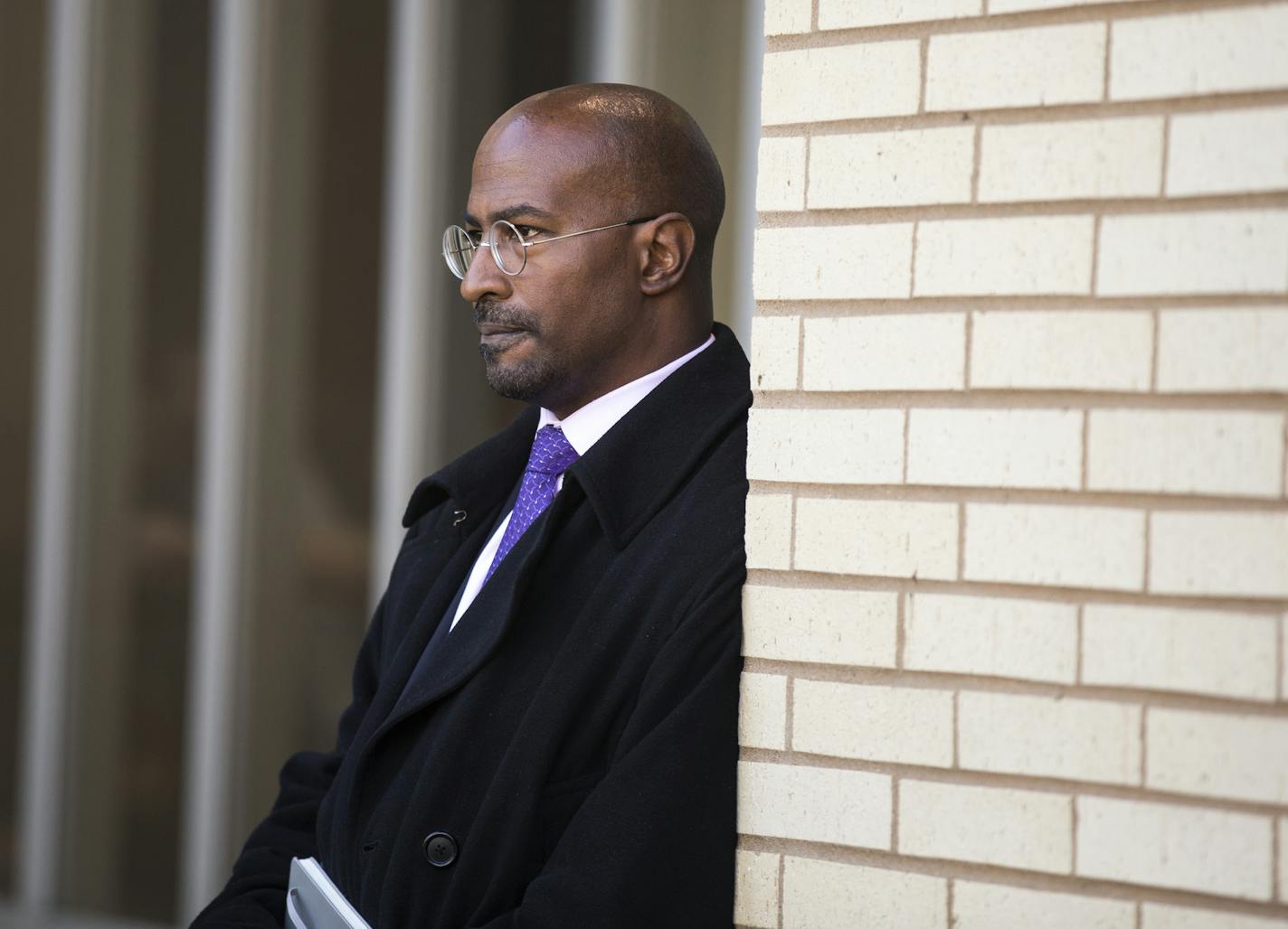 Van Jones, a former adviser on the White House Council of Environmental Quality and a CNN political commentator stands outside the Carver County Justice Center in Chaska. ] (Leila Navidi/Star Tribune) leila.navidi@startribune.com BACKGROUND INFORMATION: Monday, May 2, 2016. With the approval of most of Prince&#xed;s siblings, Carver County District Court Judge Kevin Eide confirmed the appointment of Bremer Trust, National Association as special administrator to manage the late musician&#xed;s as