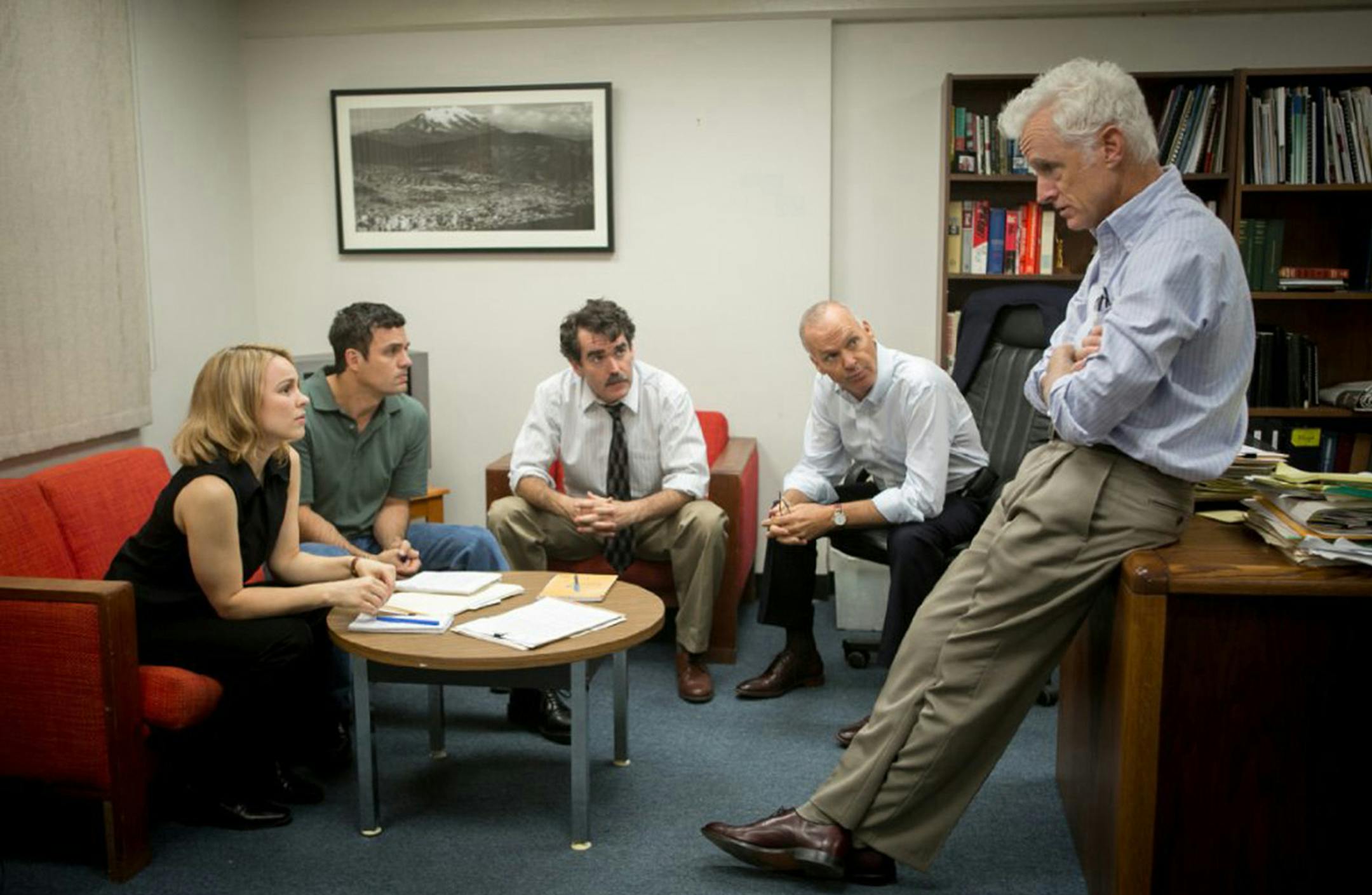 Michael Keaton, Mark Ruffalo, John Slattery and Rachel McAdams in "Spotlight." (Kerry Hayes) ORG XMIT: 1176248 ORG XMIT: MIN1511082303311425