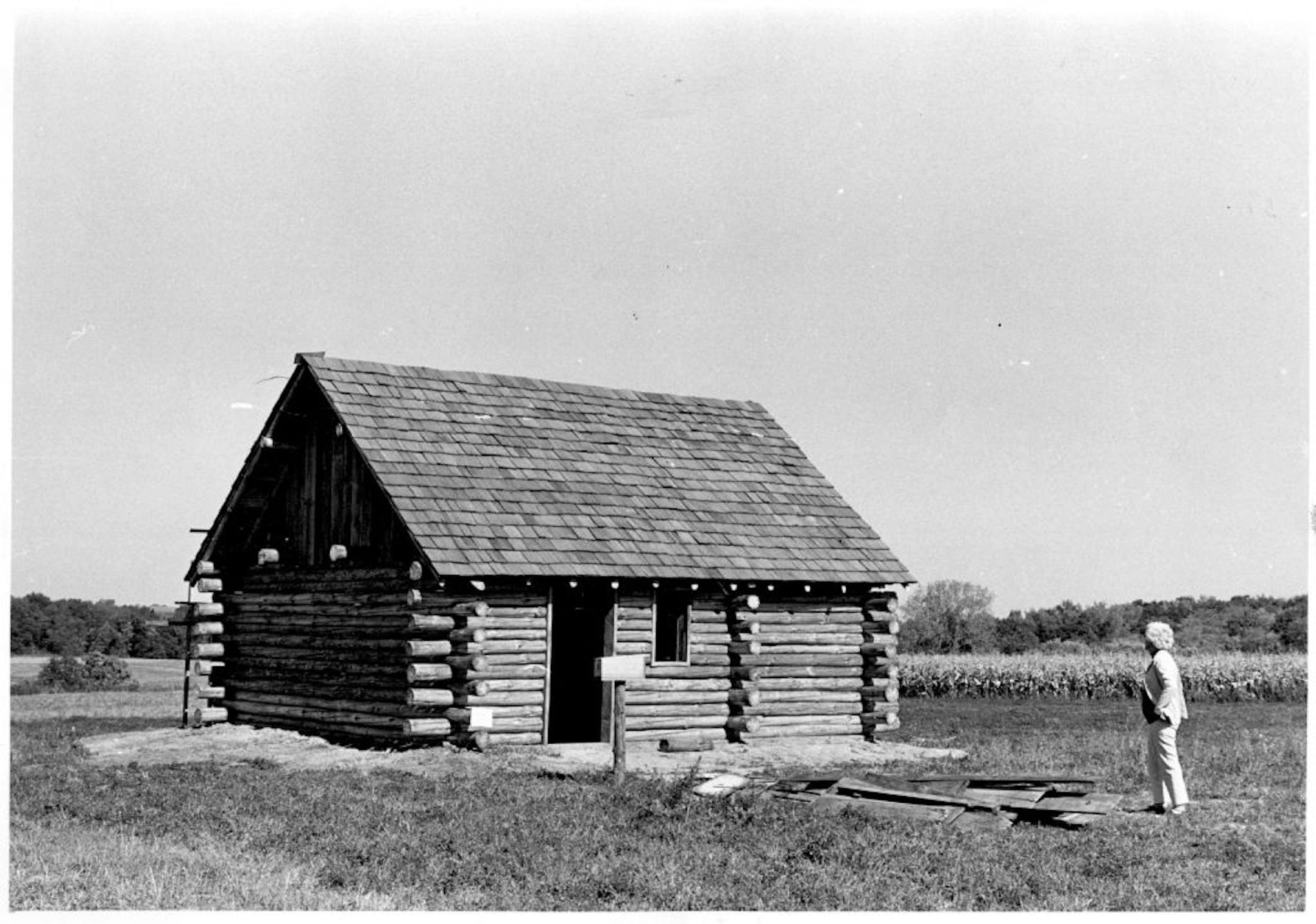 Laura Ingall Wilder's reconstructed birthplace cabin in Pepin, Wis.