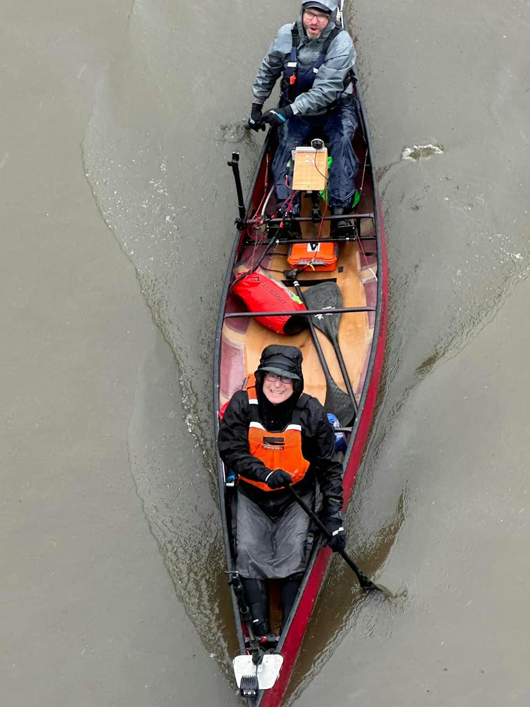 Stalwarts Scott Miller, top, and Scott Duffus aim to set out May 9 and paddle the length of the Minnesota River. Their goal is to complete it with a 