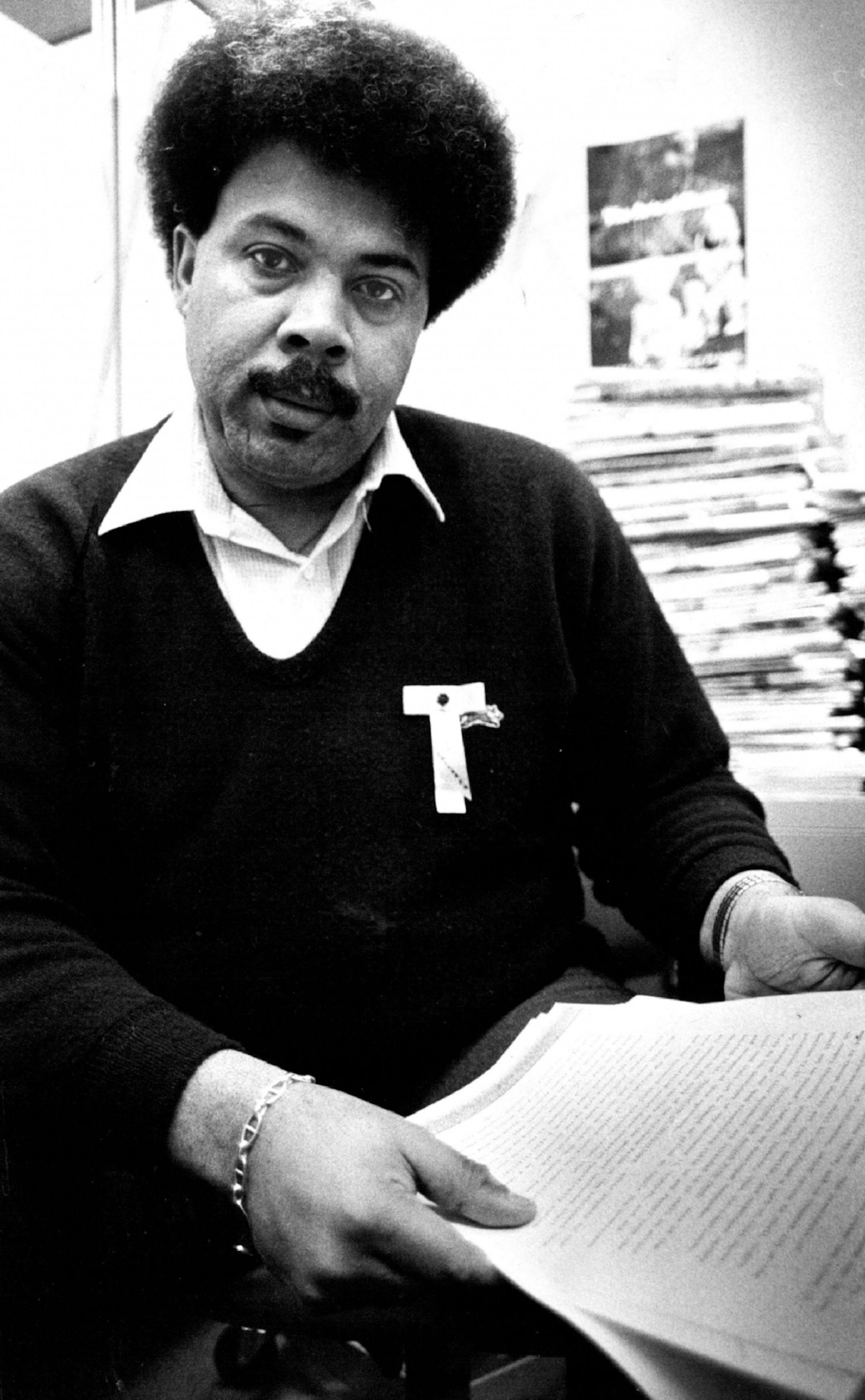 April 8, 1981 Ronald Edwards "Non-compliance with the laws shall not be deemed a default by developer." The effect of that is to make the non-discrimination section tooth less, say Civil Rights Commission Chairman Ronald Edwards, George T. Caldwell, head of the Civil Rights Department, and Lawrence The clause has led Edwards to threaten to resign. August 14, 1981 Ron Edwards November 19, 1982 Rights Commissioner Ron Edwards: 'It's a foul tactic' Tom Sweeney, Minneapolis Star Tribune