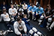 Chanhassen players listened in their dressing room as coaches gave instructions earlier this season. The Storm are playing Minnetonka for a trip to ne