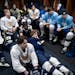 Chanhassen players listened in their dressing room as coaches gave instructions earlier this season. The Storm are playing Minnetonka for a trip to ne