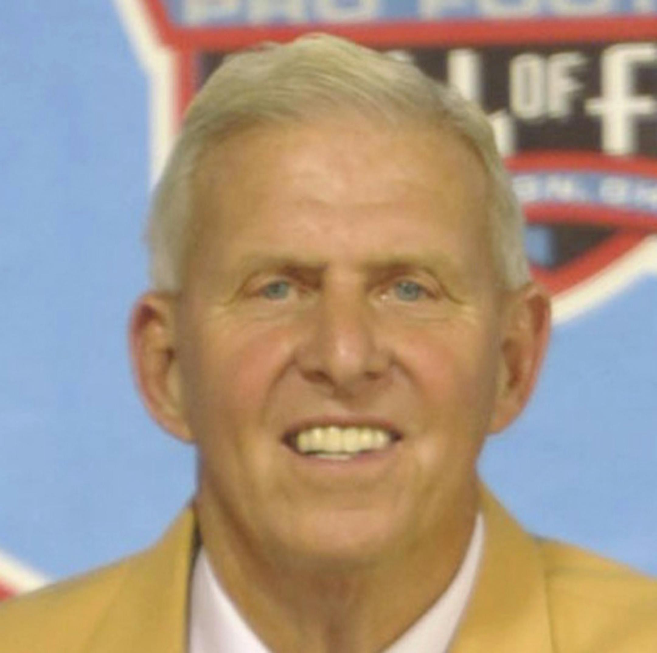 Inductee Bill Parcells poses with his bust during the induction ceremony at the Pro Football Hall of Fame Saturday, Aug. 3, 2013, in Canton, Ohio. (AP Photo/David Richard) ORG XMIT: _DSC3762.jpg