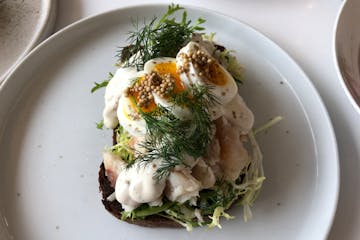 Smoked whitefish smörgåsar at Fika.