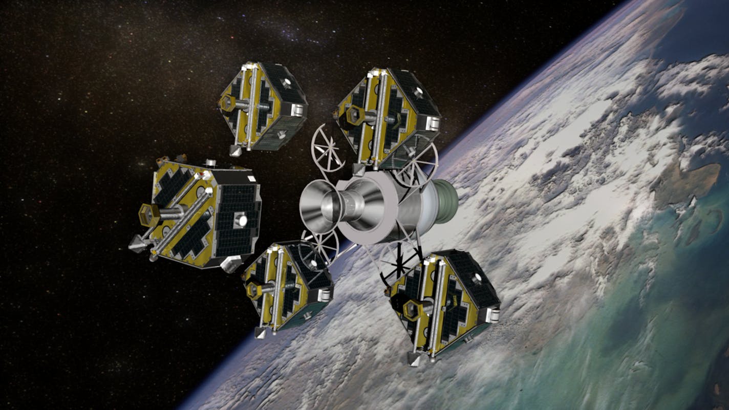 The THEMIS satellite constellation was built by the Swales Aerospace firm that Alliant bought last year as part of an expansion plan.