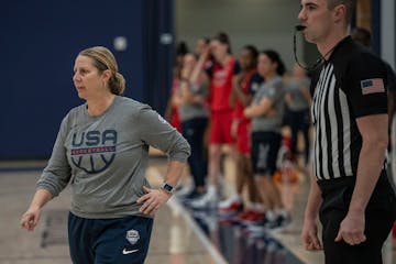 USA National Team and Minnesota Lynx head coach Cheryl Reeve during practice with the National Team in Minneapolis, Minn., on Wednesday, March 30, 202