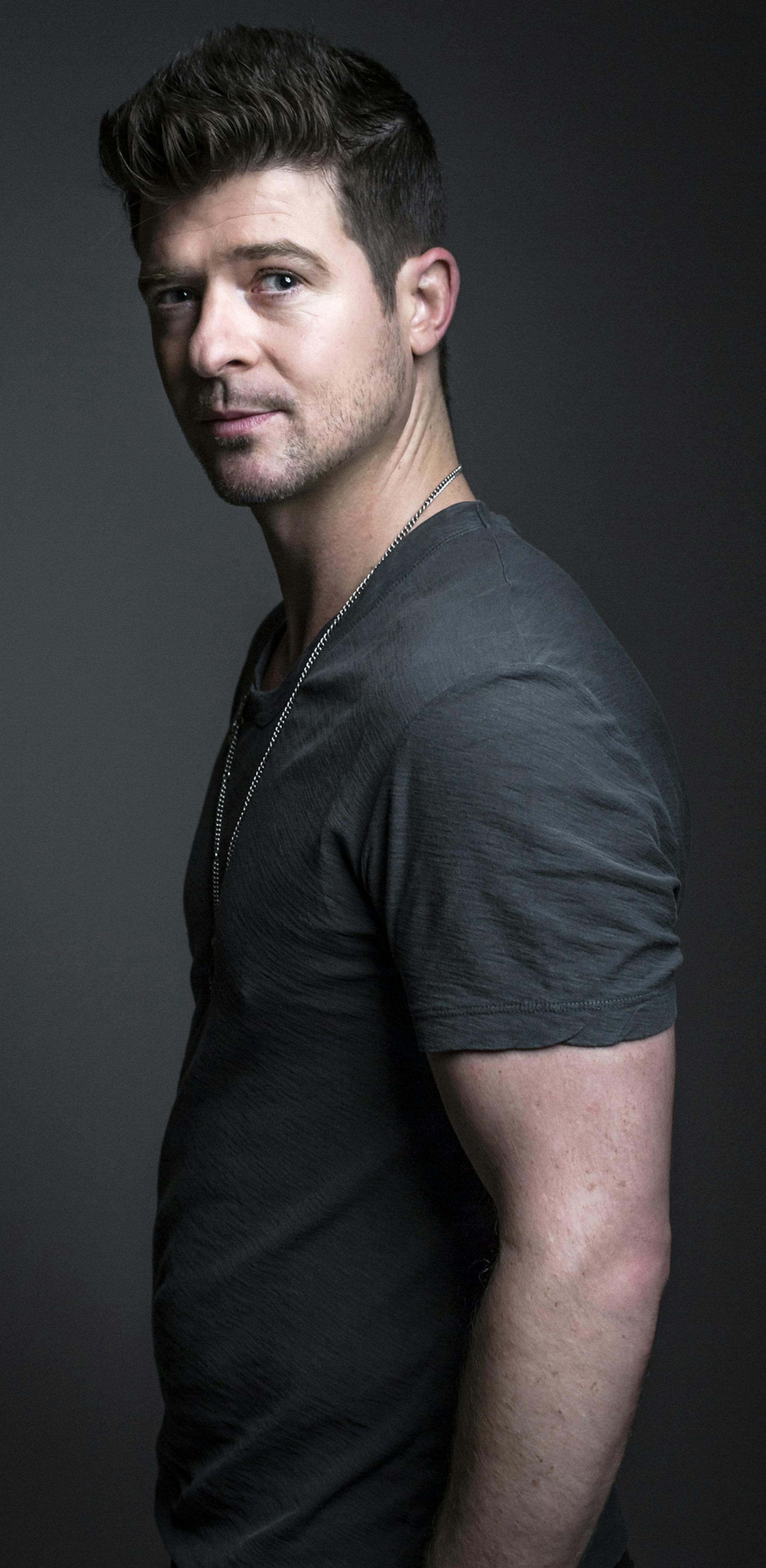 Robin Thicke in Boston, July 12, 2013. "Blurred Lines," the song that has topped the Billboard Hot 100 for eight weeks now, has elevated Thicke from white soul curio to pop certainty. (Chad Batka/The New York Times)