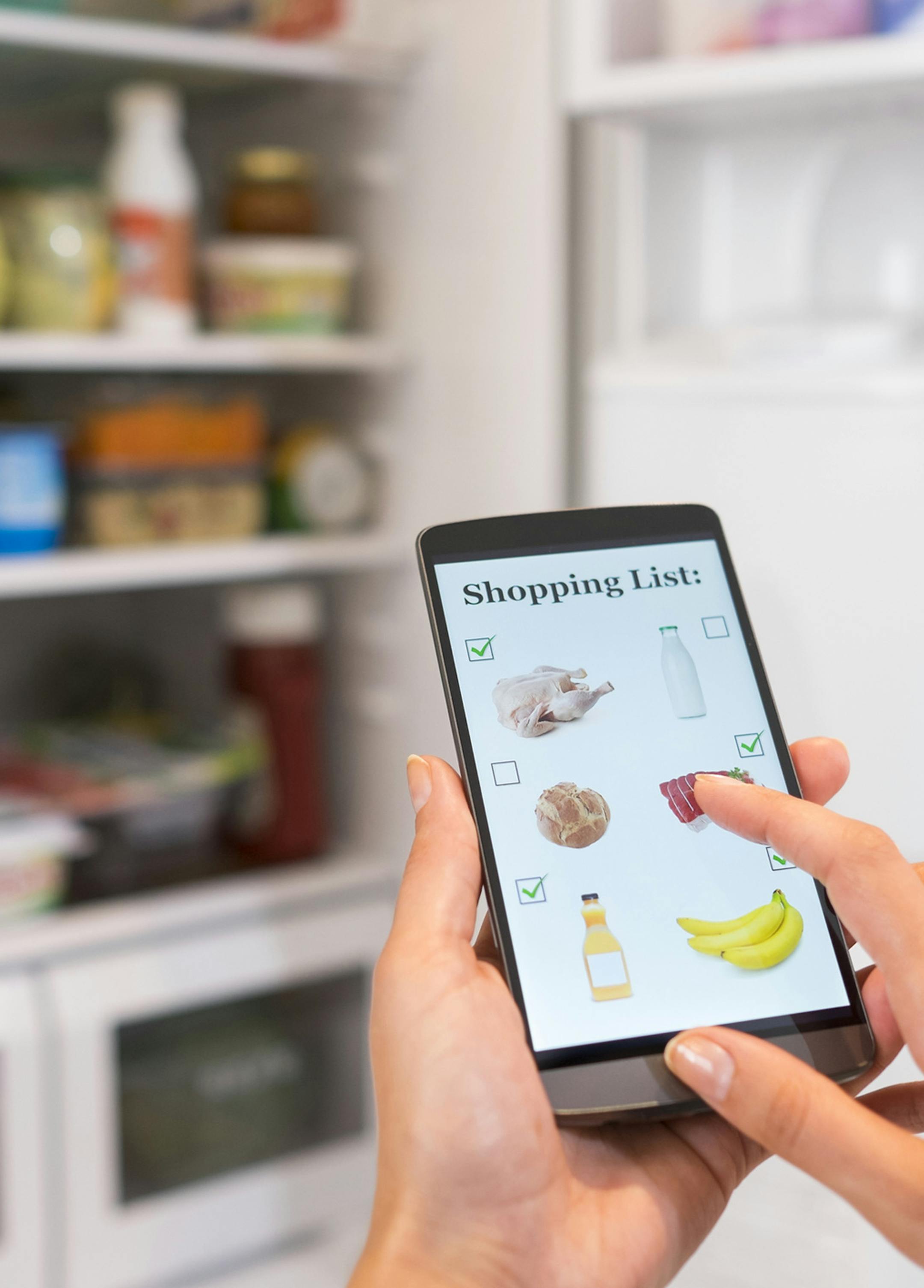 New smart refrigerators let you check their contents from anywhere via your smartphone. (Dreamstime) ORG XMIT: 1225497