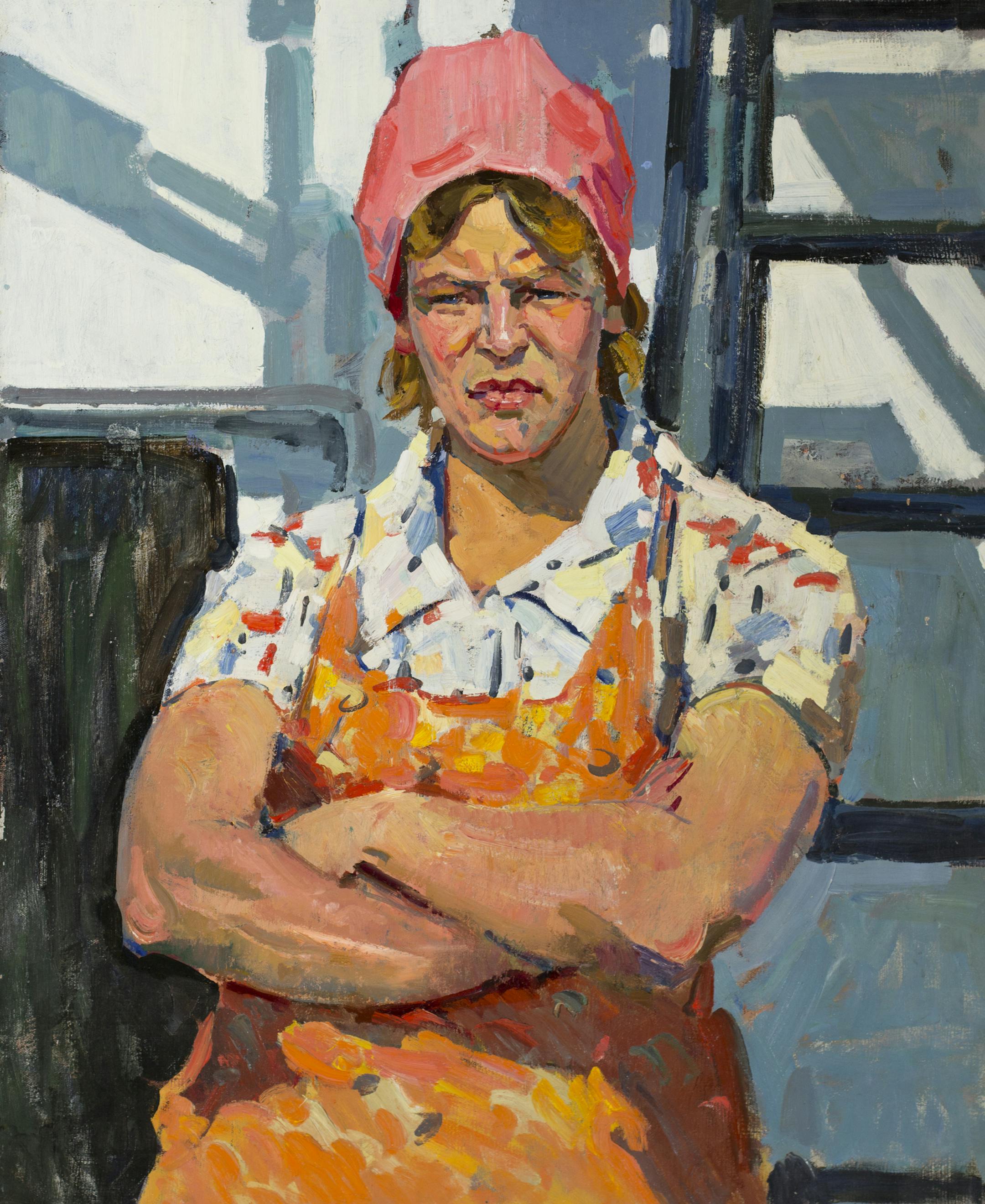 Provided by the Museum of Russian Art Yuri I. Bosko,"A Working Woman," circa 1960s, oil on canvas