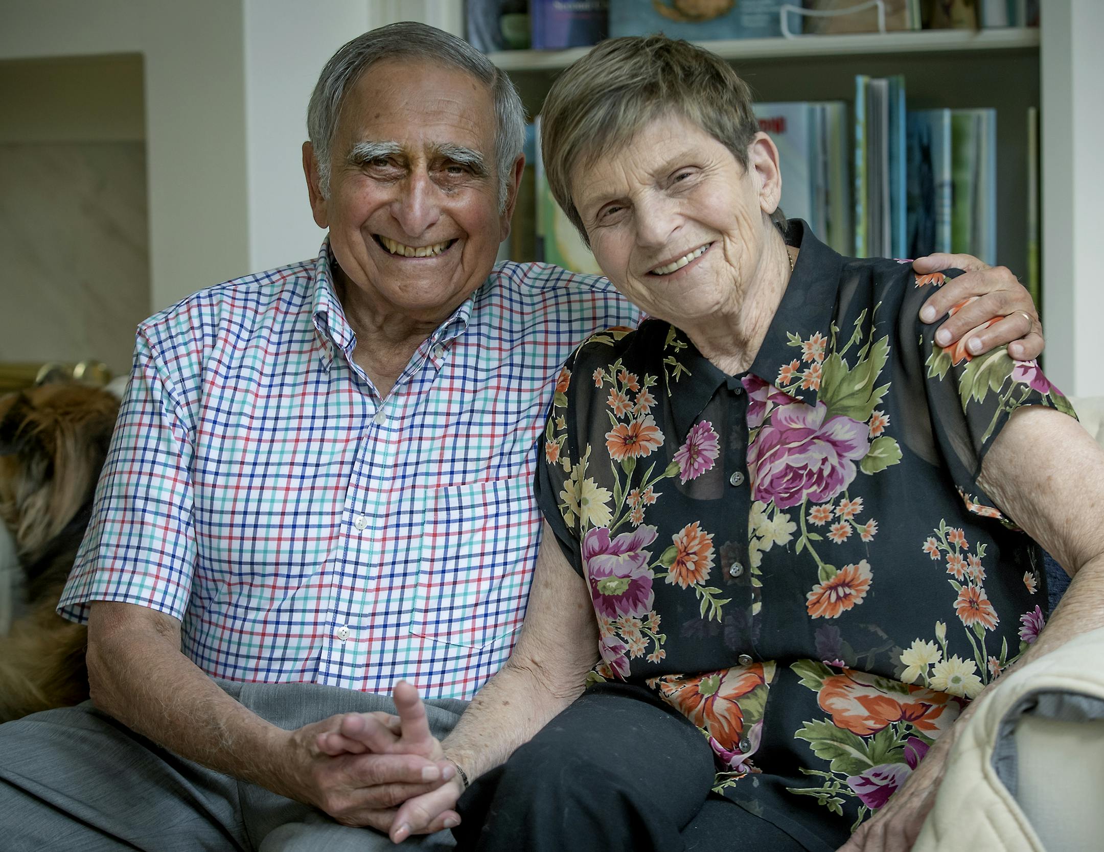Minnesota surgeon Dr. Henry Buchwald, 86, and his wife Emily, a children's book publisher, held each other at their home, Wednesday, July 3, 2019 in Edina, MN. Dr. Buchwald has taught at the University since he was an intern. Recently, he was honored with an international lifetime achievement award for his work in metabolic surgery. ] ELIZABETH FLORES &#x2022; liz.flores@startribune.com