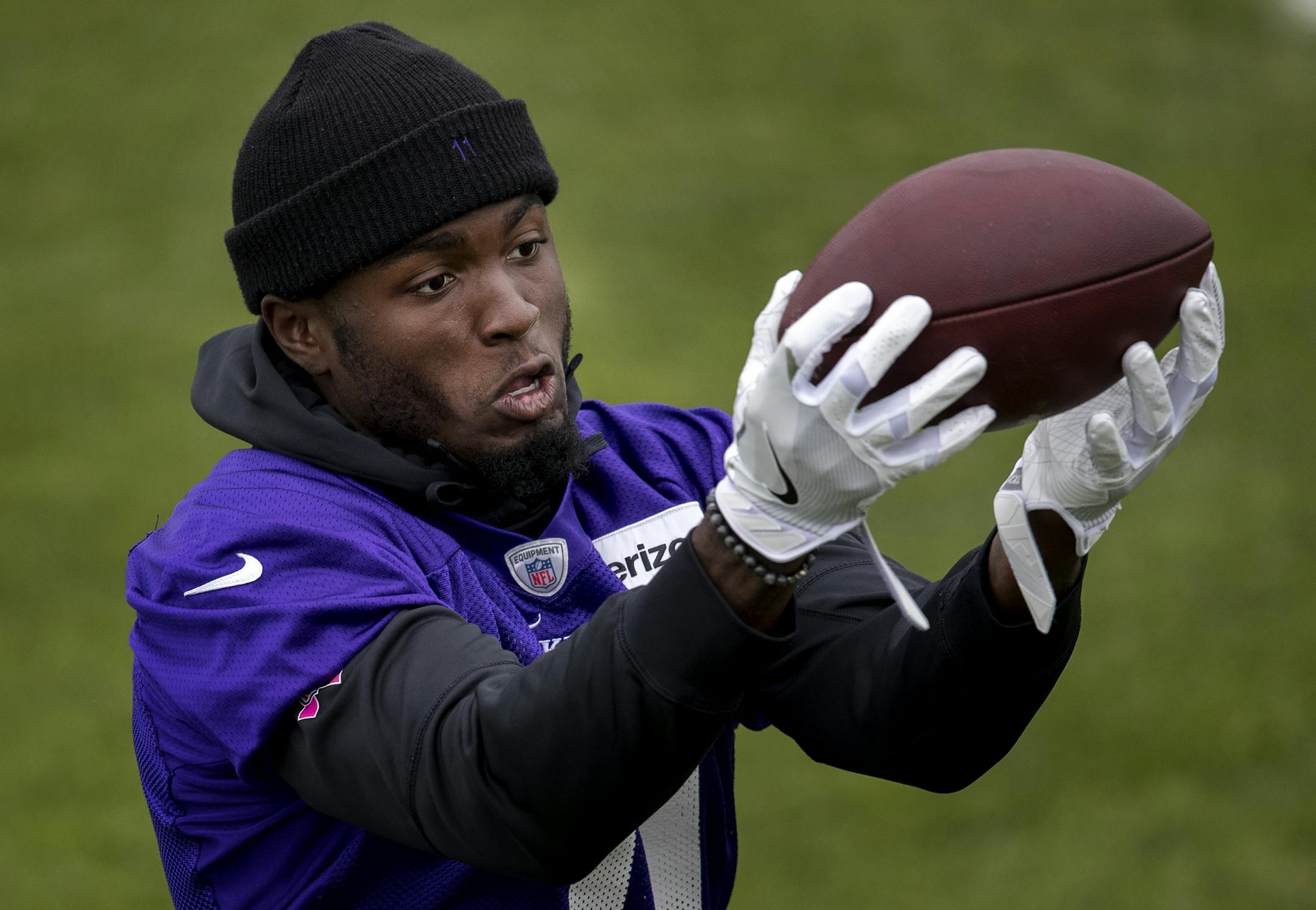 Minnesota Vikings Laquon Treadwell (11) during the morning practice.