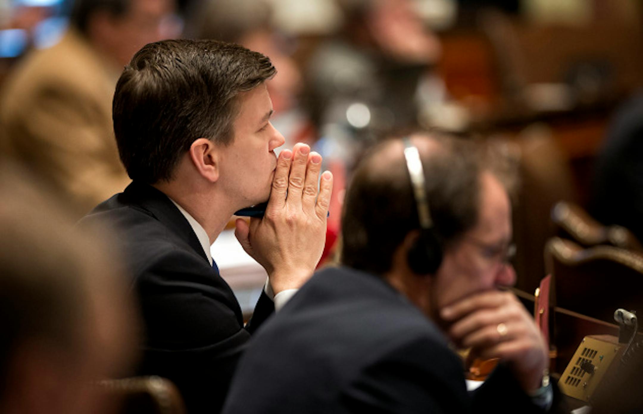 Rep. Ryan Winkler listened to amendments to his minimum wage bill on the House floor.  Friday, May 3, 2013    ]   GLEN STUBBE * gstubbe@startribune.com