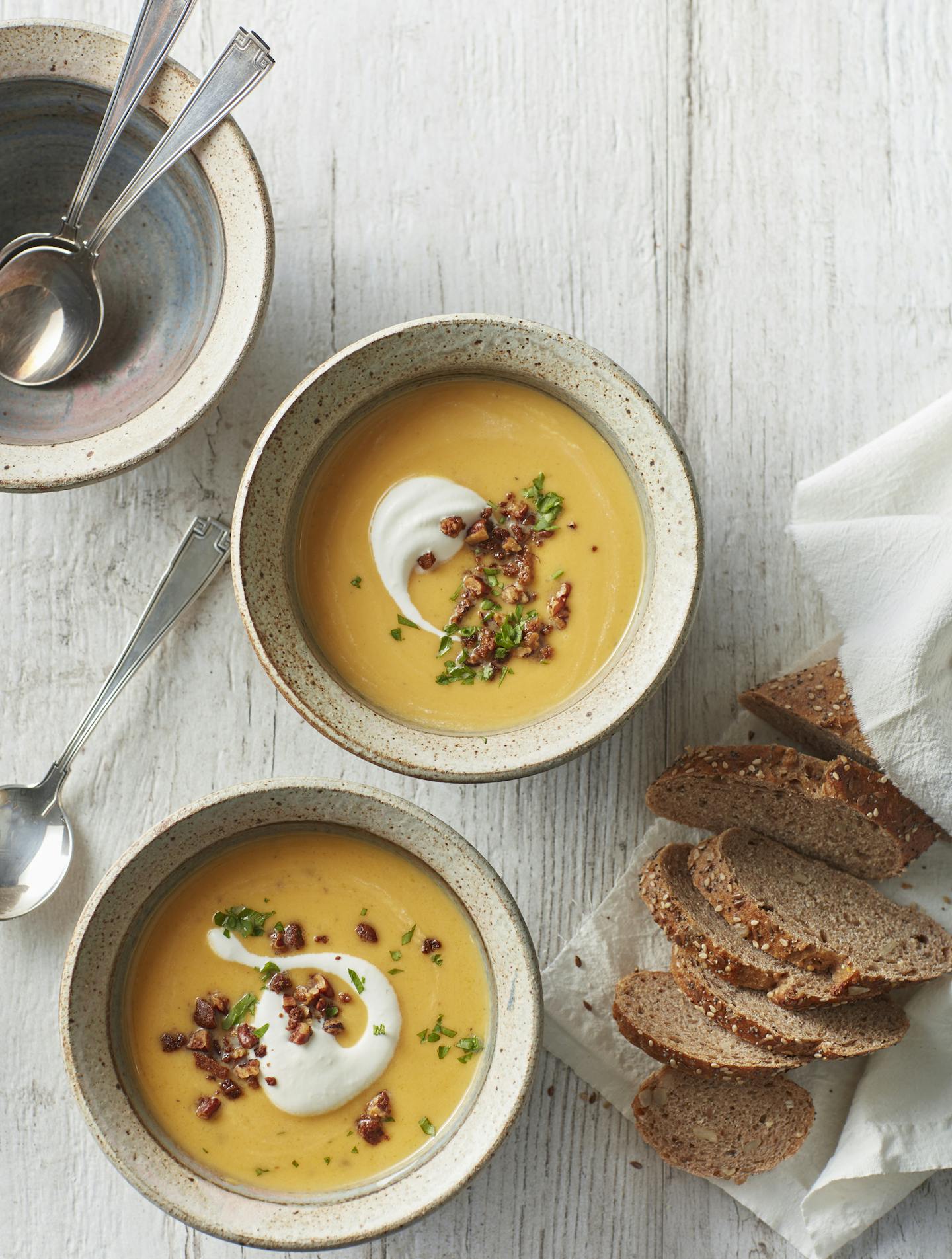 Roasted Butternut Soup
Photography : Dennis Becker Food Styling: Lisa Golden Schroeder