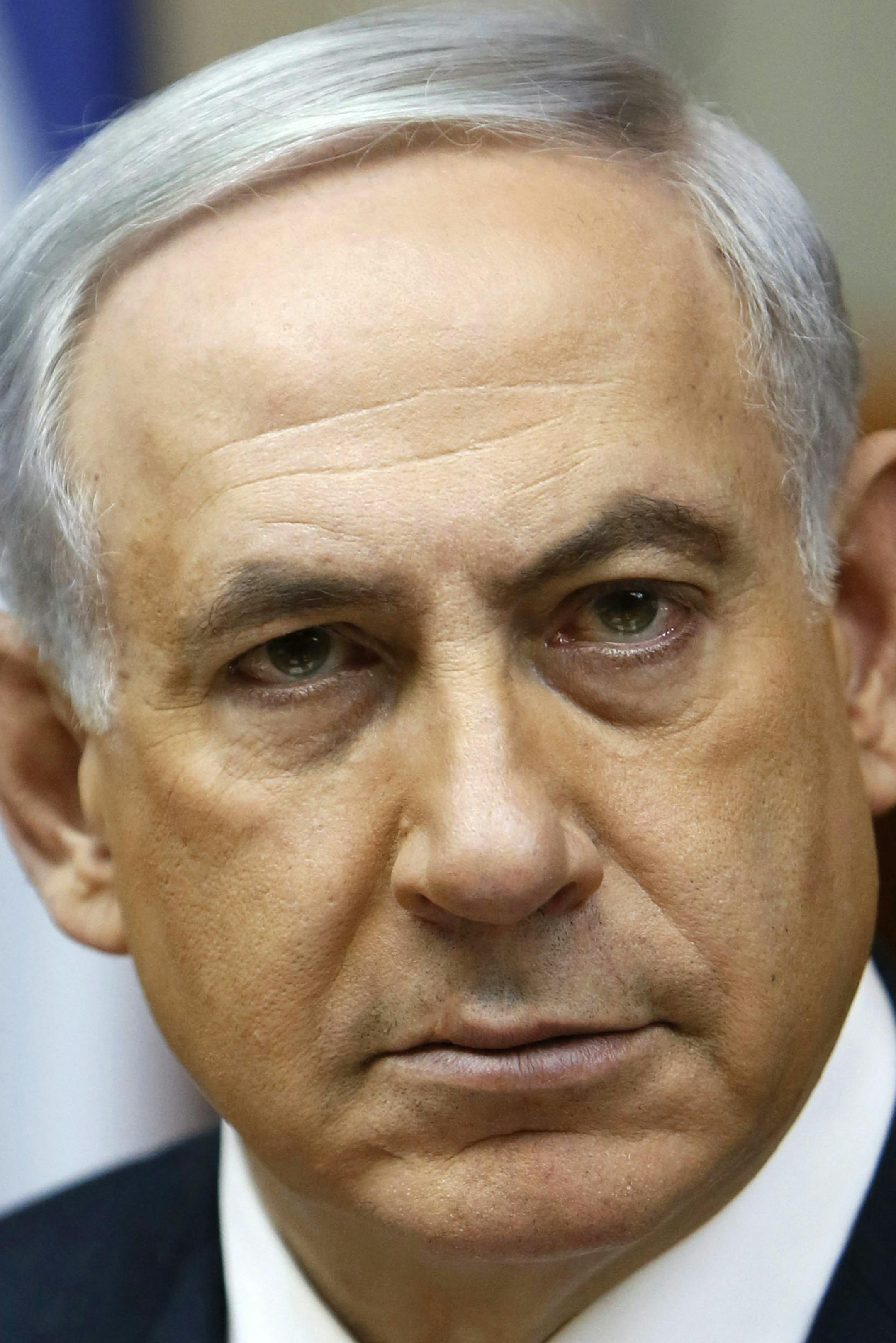 Israel's Prime Minister Benjamin Netanyahu chairs the weekly cabinet meeting in Jerusalem, Sunday, Feb. 1, 2015. (AP Photo/Gali Tibbon, Pool)