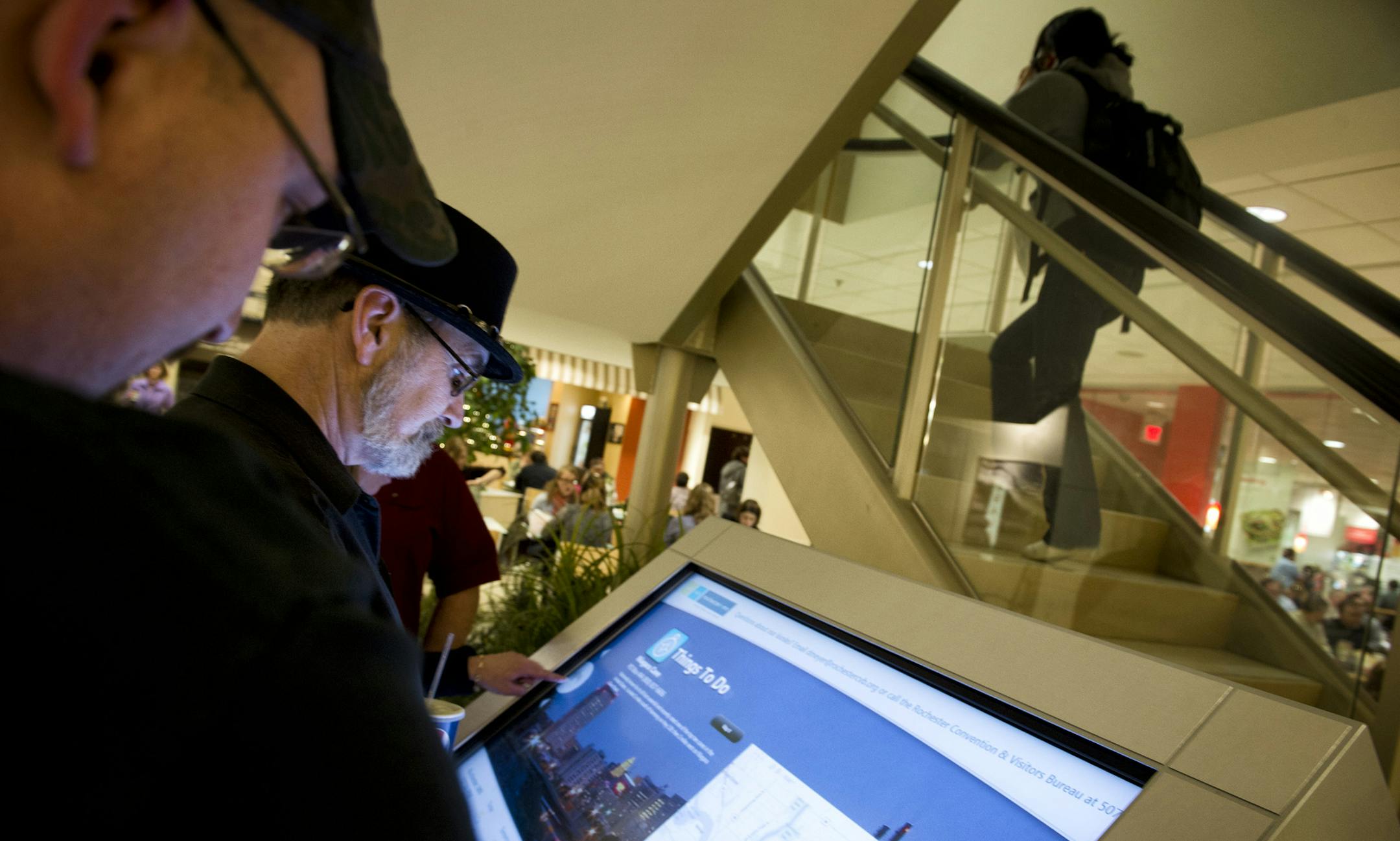 Robert Tupper of Tomah, WI tried out the new interactive information system in the Rochester subways and skyways. He was scheduled for surgery at Mayo the following day. For more than a century, the city of Rochester has been shaped and defined by the Mayo Clinic. Now the Mayo has a $6 billion vision to reshape the city and itself.Wednesday, February 21, 2013 ] GLEN STUBBE * gstubbe@startribune.com