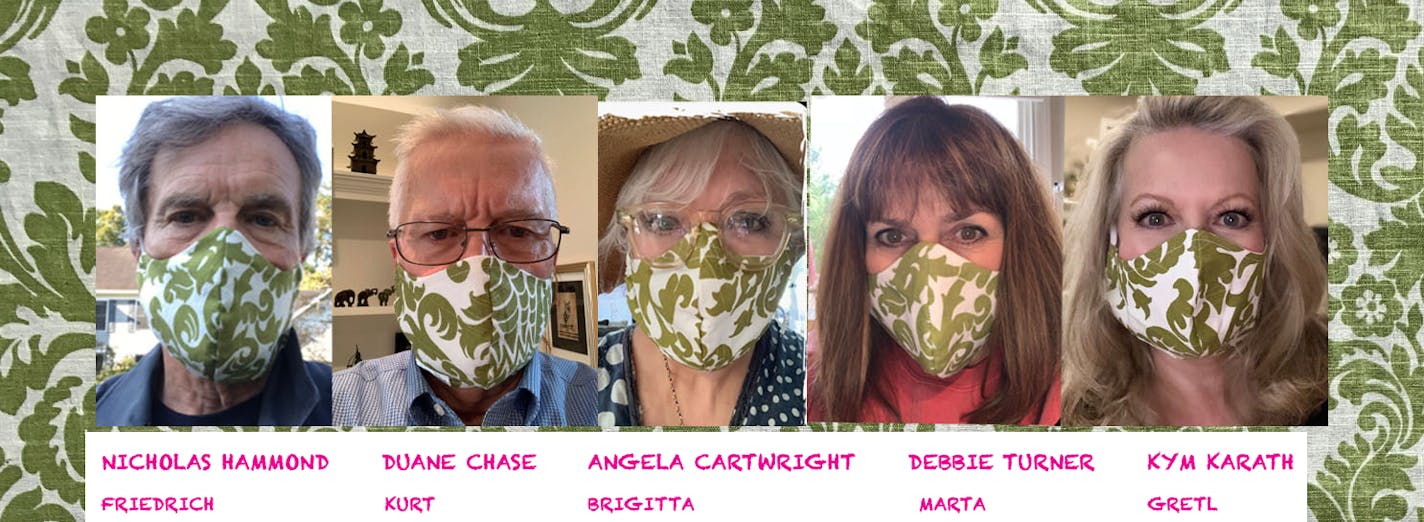 The five surviving actors who played the von Trapp children in "The Sound of Music" helped Chanhassen's Debbie Turner get out the word about her movie-themed face masks.