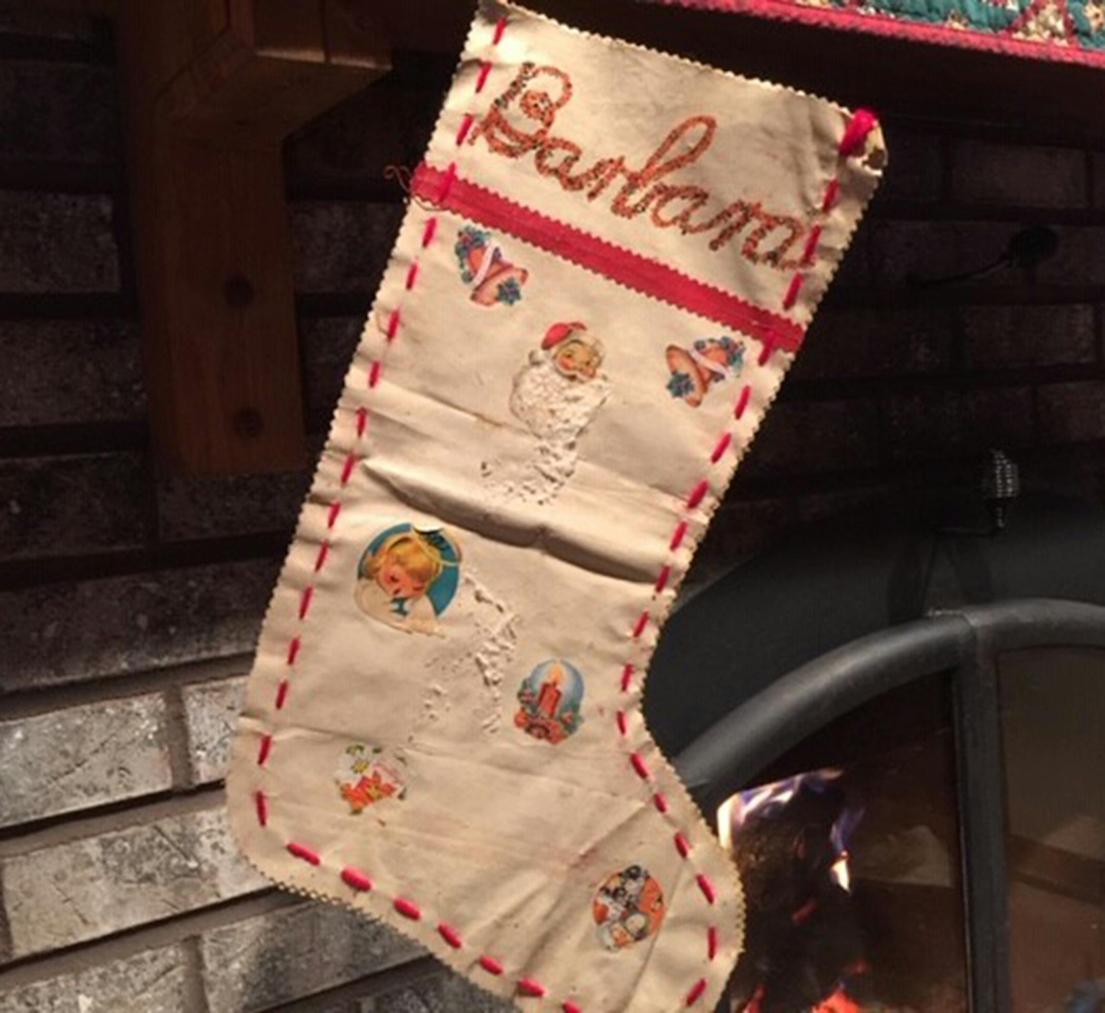 Barbara Bodin Ukura, Deerwood, Minn.
This oilcloth stocking was one of more than 30 made for the first-graders of Ebba Odencrans Sher at Lincoln Elementary in Chisholm, Minn., in 1956-57. There are likely more remaining from the many students who benefited from her passion for instilling the love of reading.