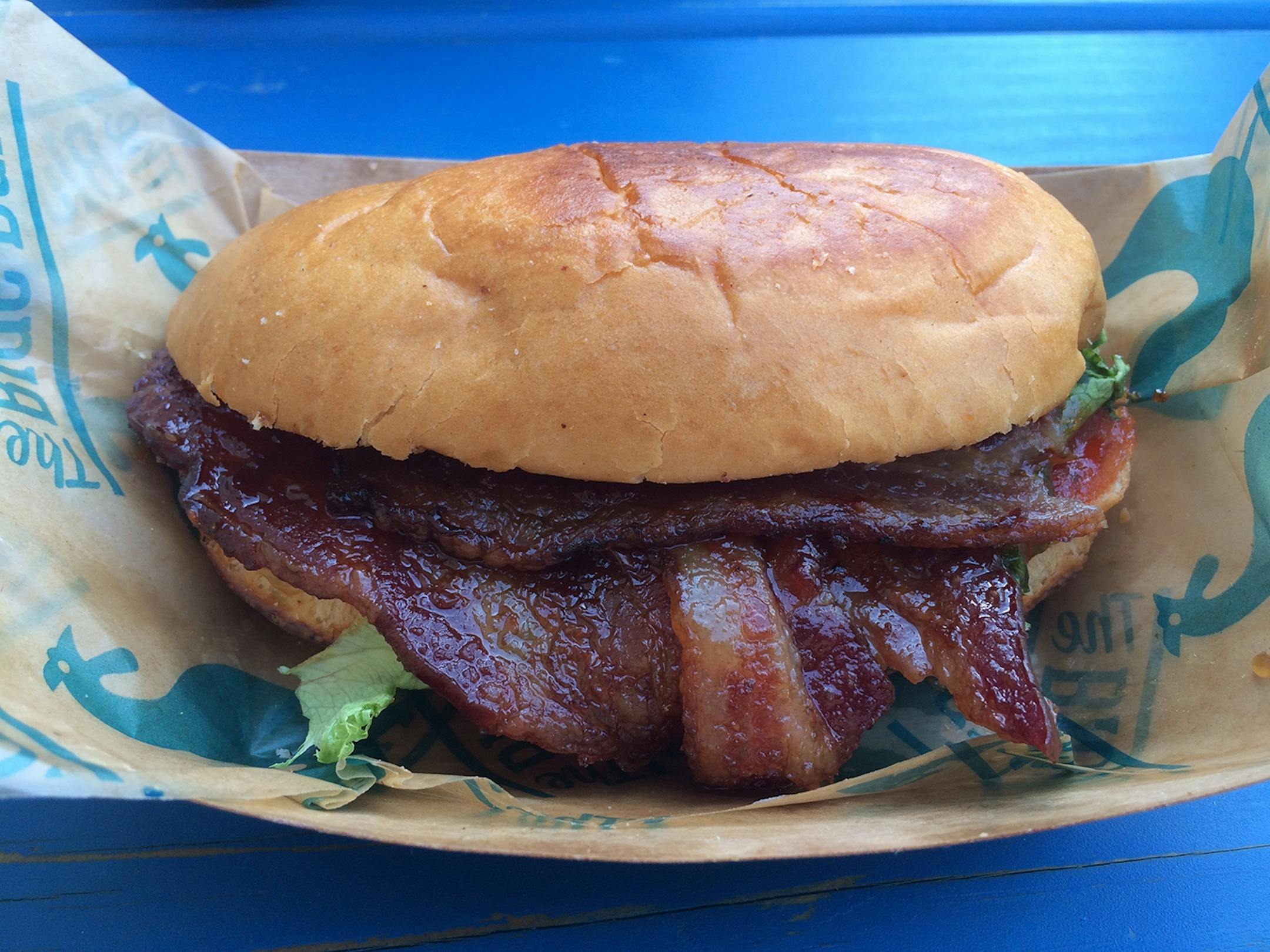 Rick Nelson, Star Tribune Minnesota State Fair 2016: New food Candied Bacon BLT at Blue Bowl