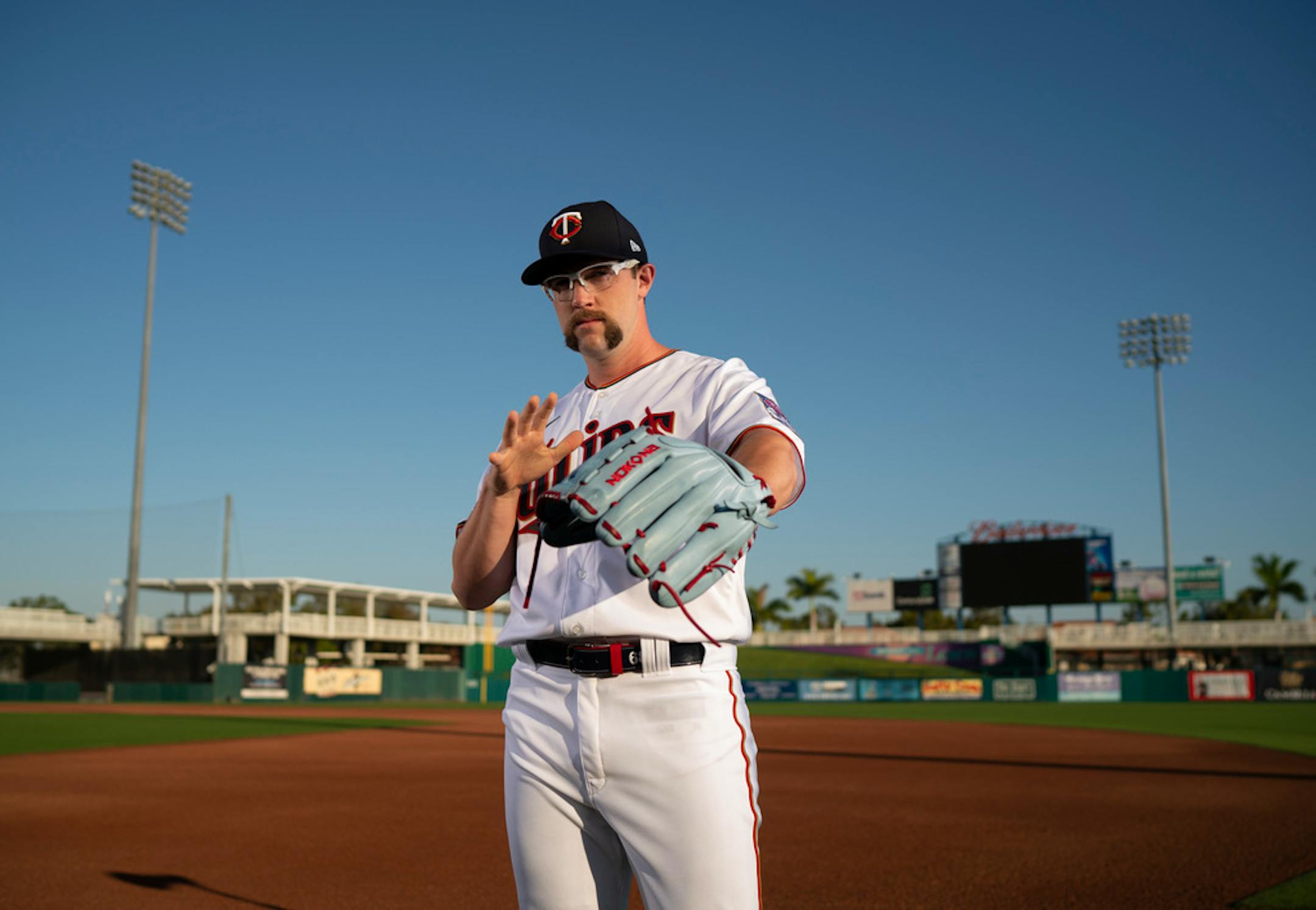 Minnesota Twins relief pitcher Randy Dobnak (68) in a portrait at Hammond Stadium on Spring Training Photo Day. ] JEFF WHEELER • jeff.wheeler@startribune.com