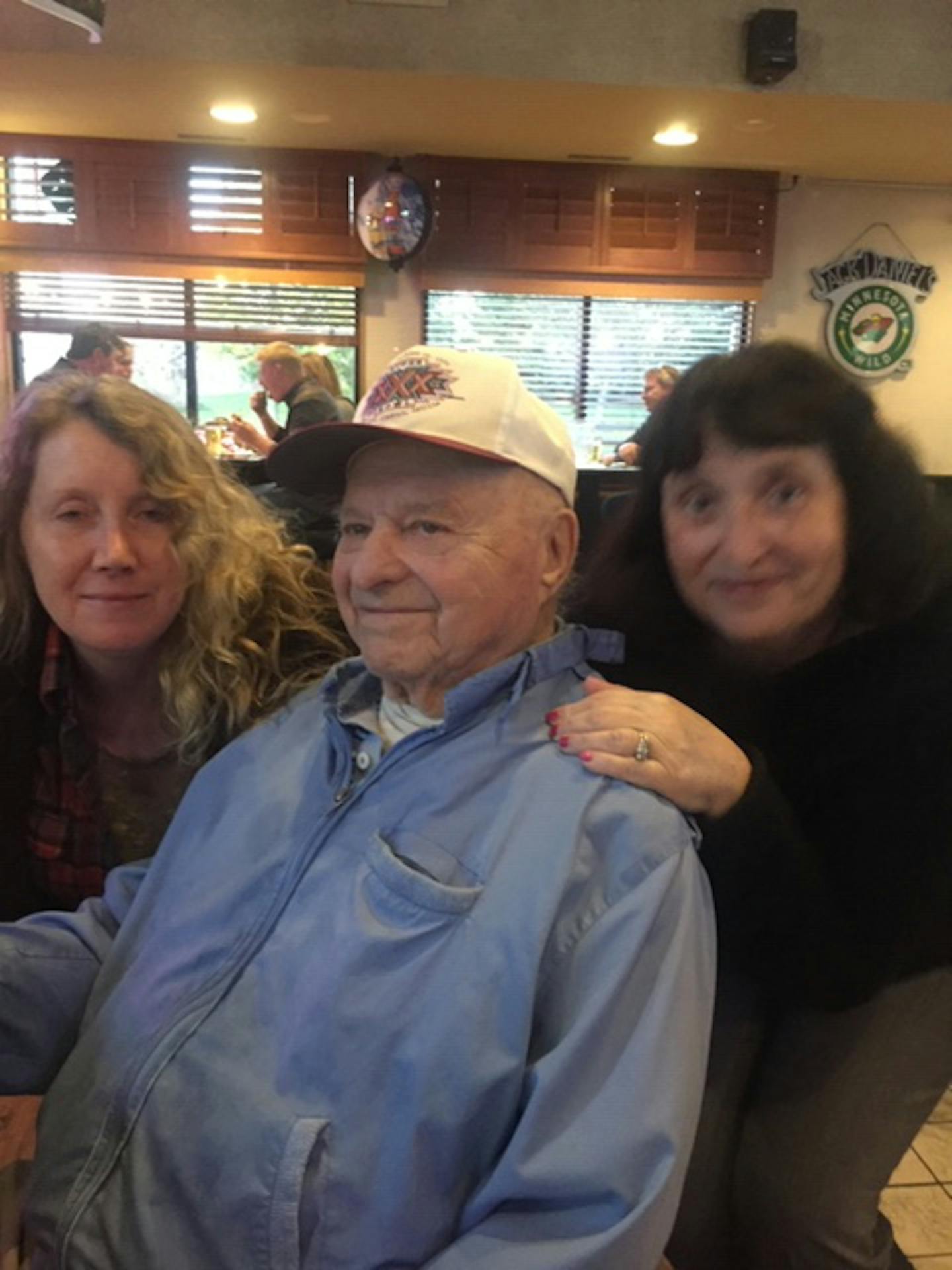 Samuel Nilva and his daughter, Barbara Nevin, right, and Nevin's best friend Janine Hanson during a recent night out for dinner. ORG XMIT: MIN2005011201220294