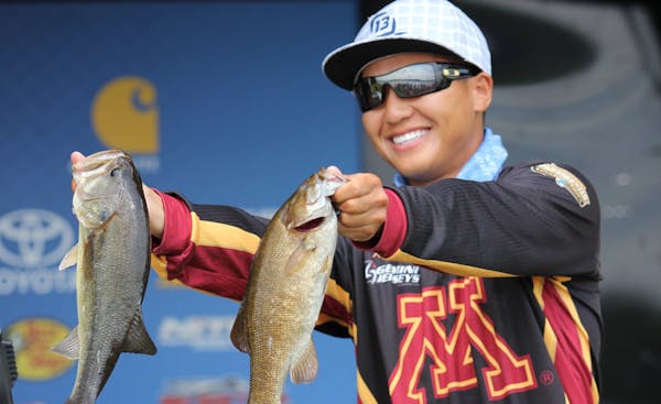 Trevor Lo, fishing for the University of Minnesota, won the national collegiate bass fishing title in 2015. He'll appear at the Northwest Sportshow be