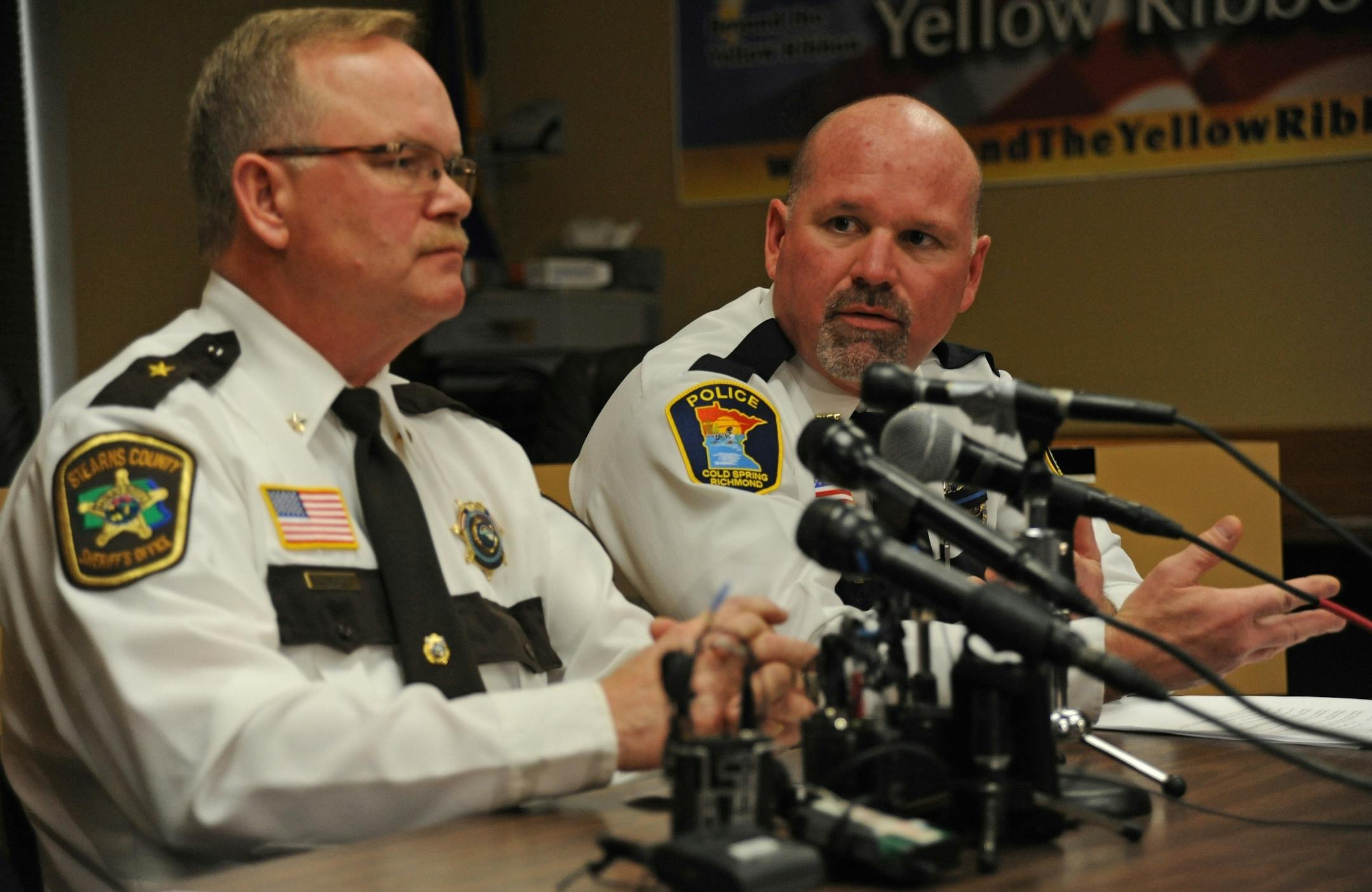 A Cold Spring police officer was fatally shot late Thursday when he was trying to do a routine welfare check at an apartment near a Main Street bar, Stearns County authorities said Friday morning. Strearns County Sheriff John Sanner and Cold Spring Police Chief Phil Jones talked about the shooting and the loss of officer Tom Decker during a morning press conference.