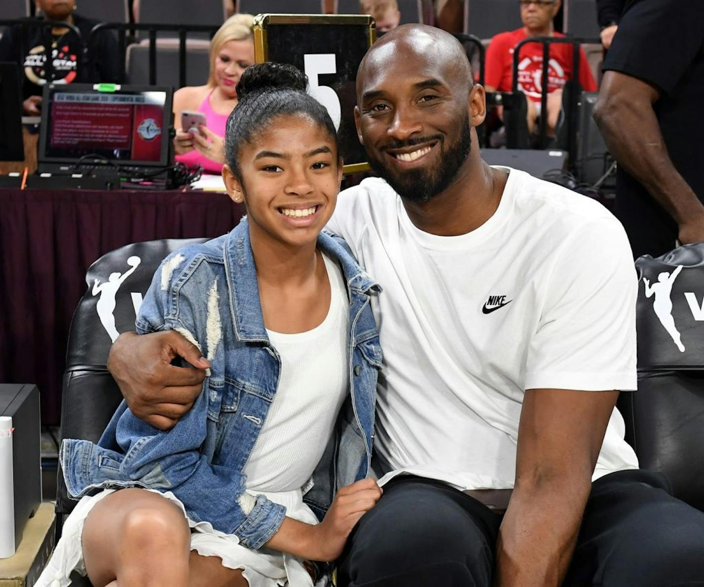 Kobe and Gianna Bryant attended the WNBA All-Star Game 2019 in Las Vegas.