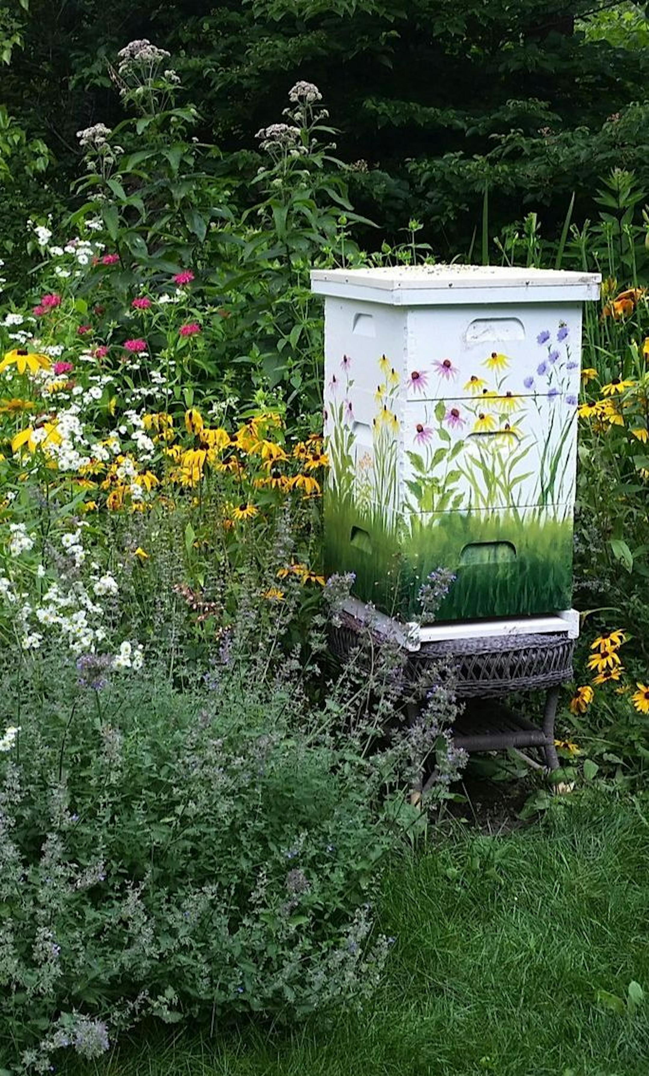 Bees and chickens, Andover Garden Tour