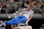 Former Gophers gymnast Shane Wiskus, seen on the pommel horse during the U.S. gymnastics championships June 1 in Fort Worth, Texas, will compete at th