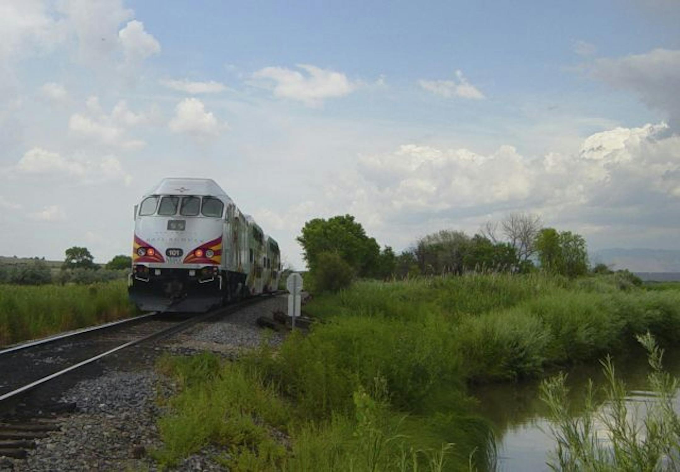 The New Mexico Rail Runner Express whisks travelers between Albuquerque and Santa Fe in style.