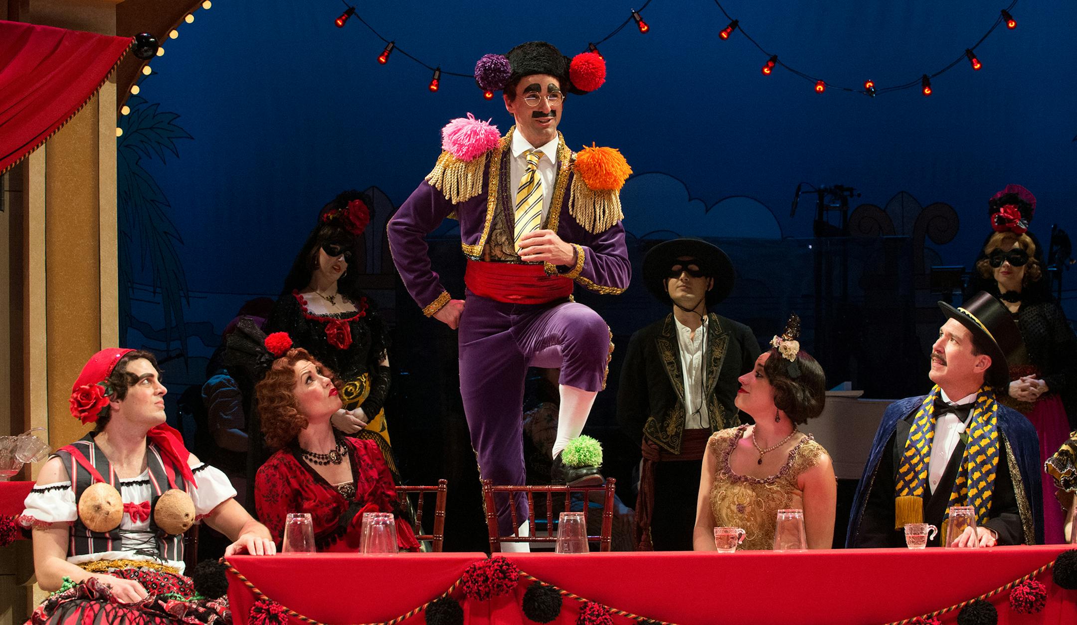 The cast of the Guthrie Theater's production of The Cocoanuts, directed by David Ivers. The Guthrie Theatre. 2015. The Cocoanuts. Photo: Jenny Graham. ORG XMIT: MIN1511190850440817