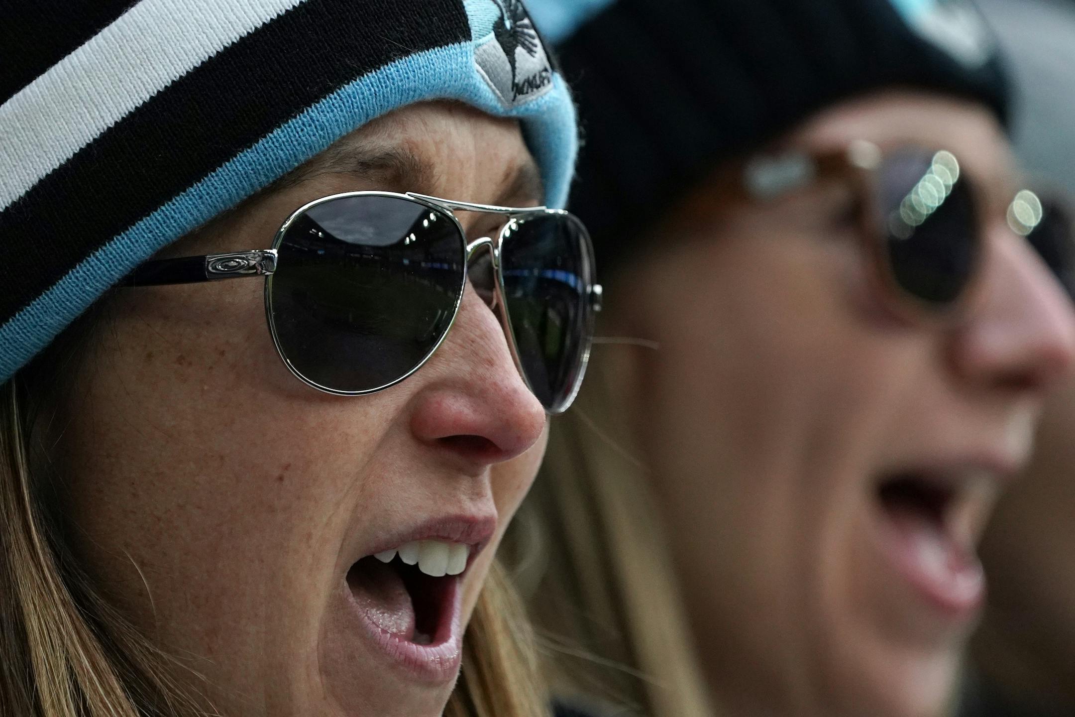 Minnesota United fans yelled at the officials from the stands late in the second half.