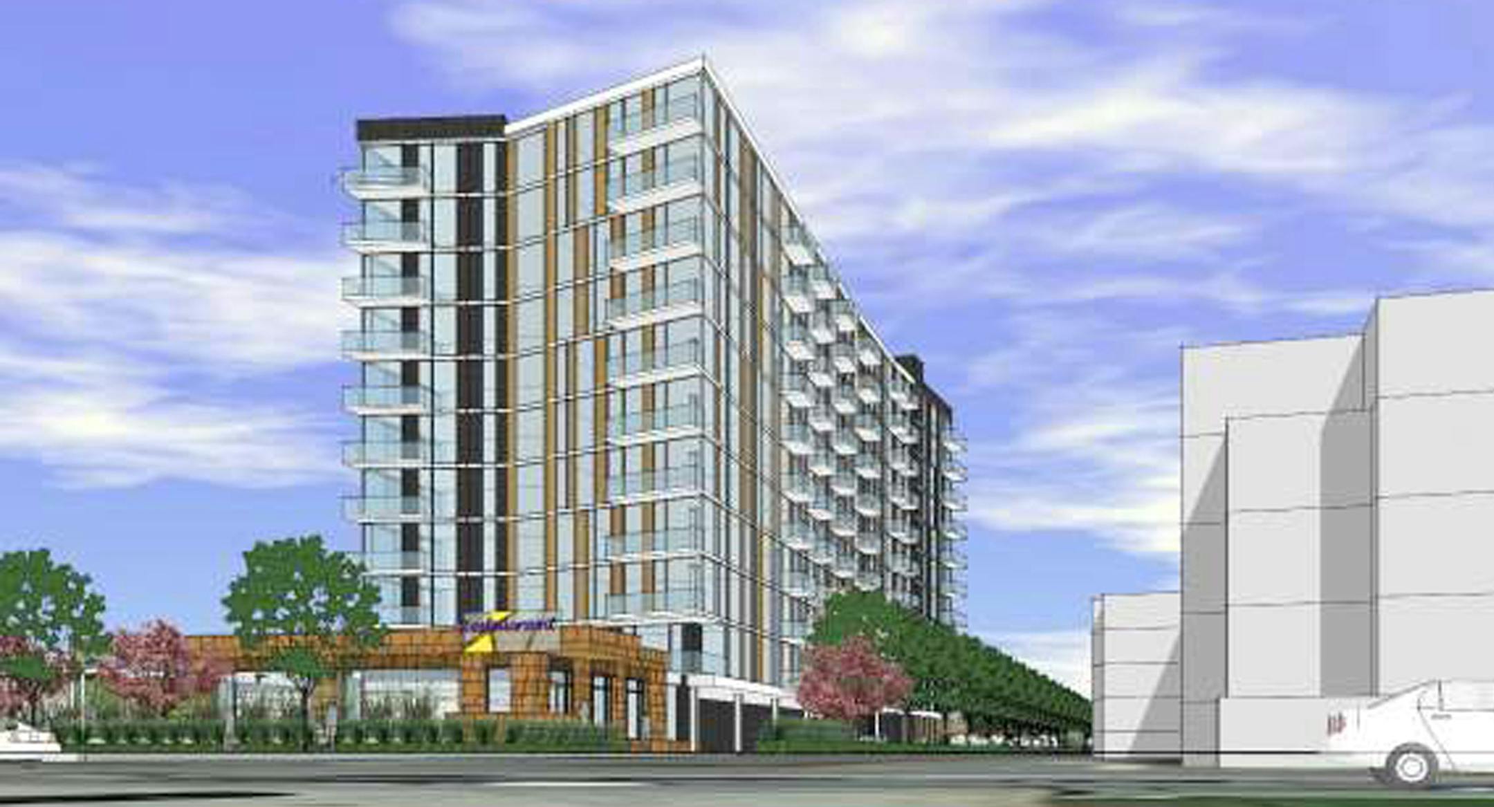 Trammell Crow Co. has offered design alternatives for either an 11-story or six-story structure with 177 units.