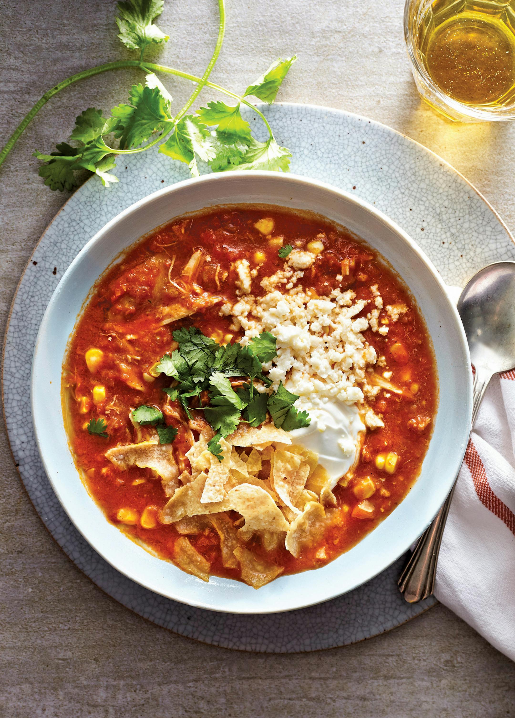 Creamy Chicken Tortilla Soup.