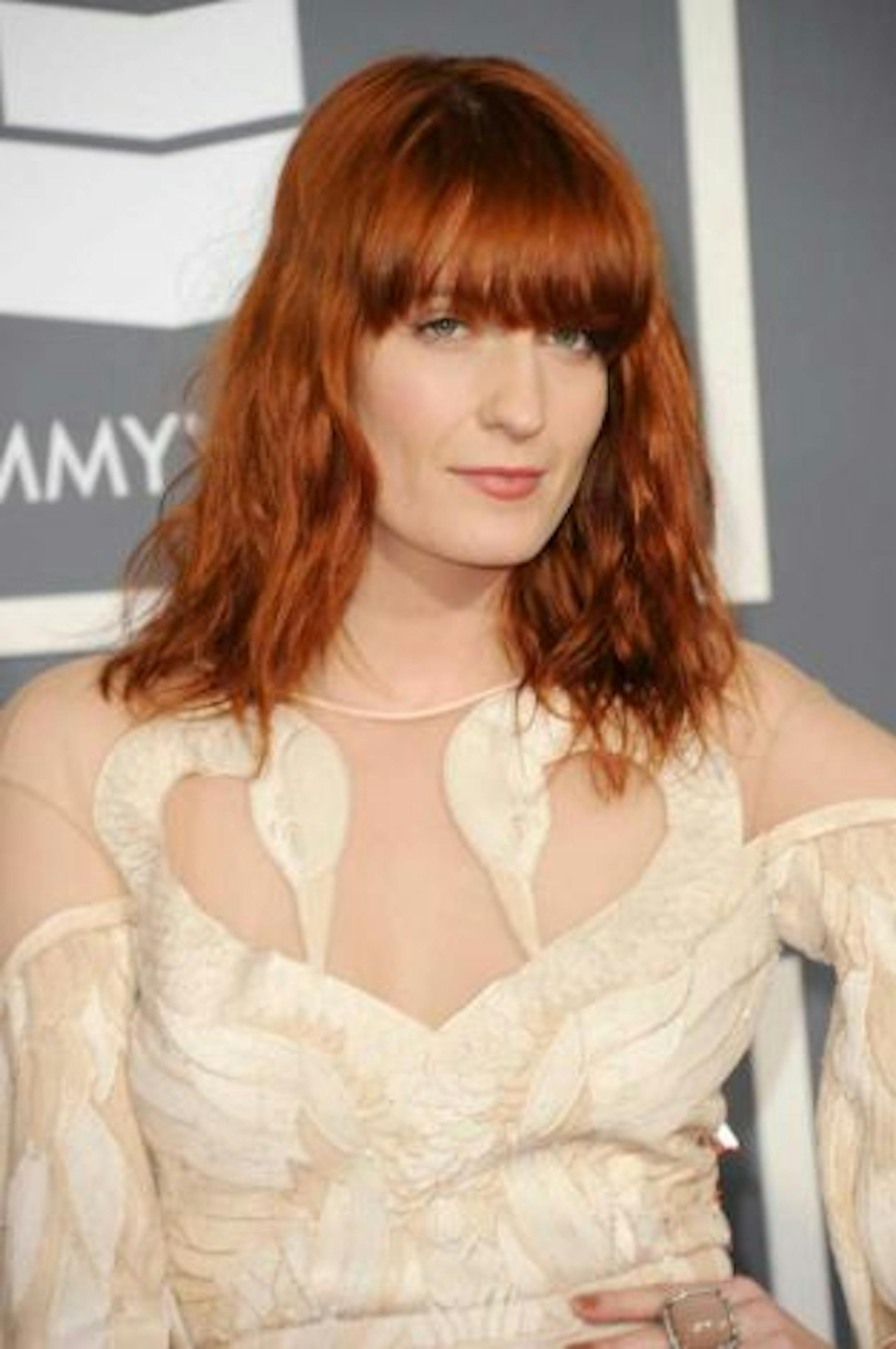 Florence Welch at last night's Grammys. / Associated Press