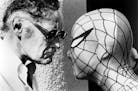 Jan. 7, 1998 -- Comic book wizard Stan Lee with his famed creation, Spider-Man.
