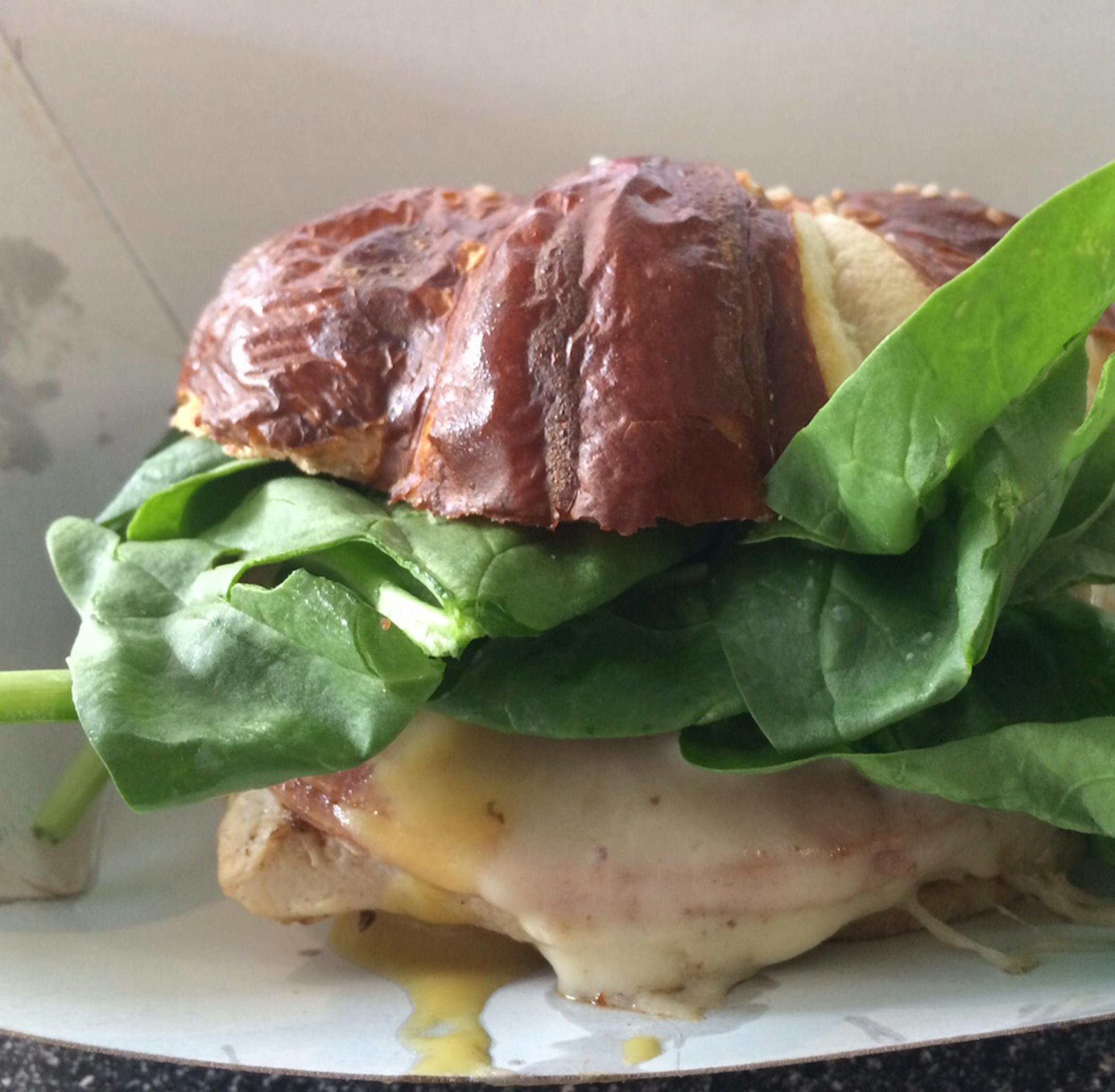 Pretzel Croissant Sandwich at French Meadow Bakery & Cafe