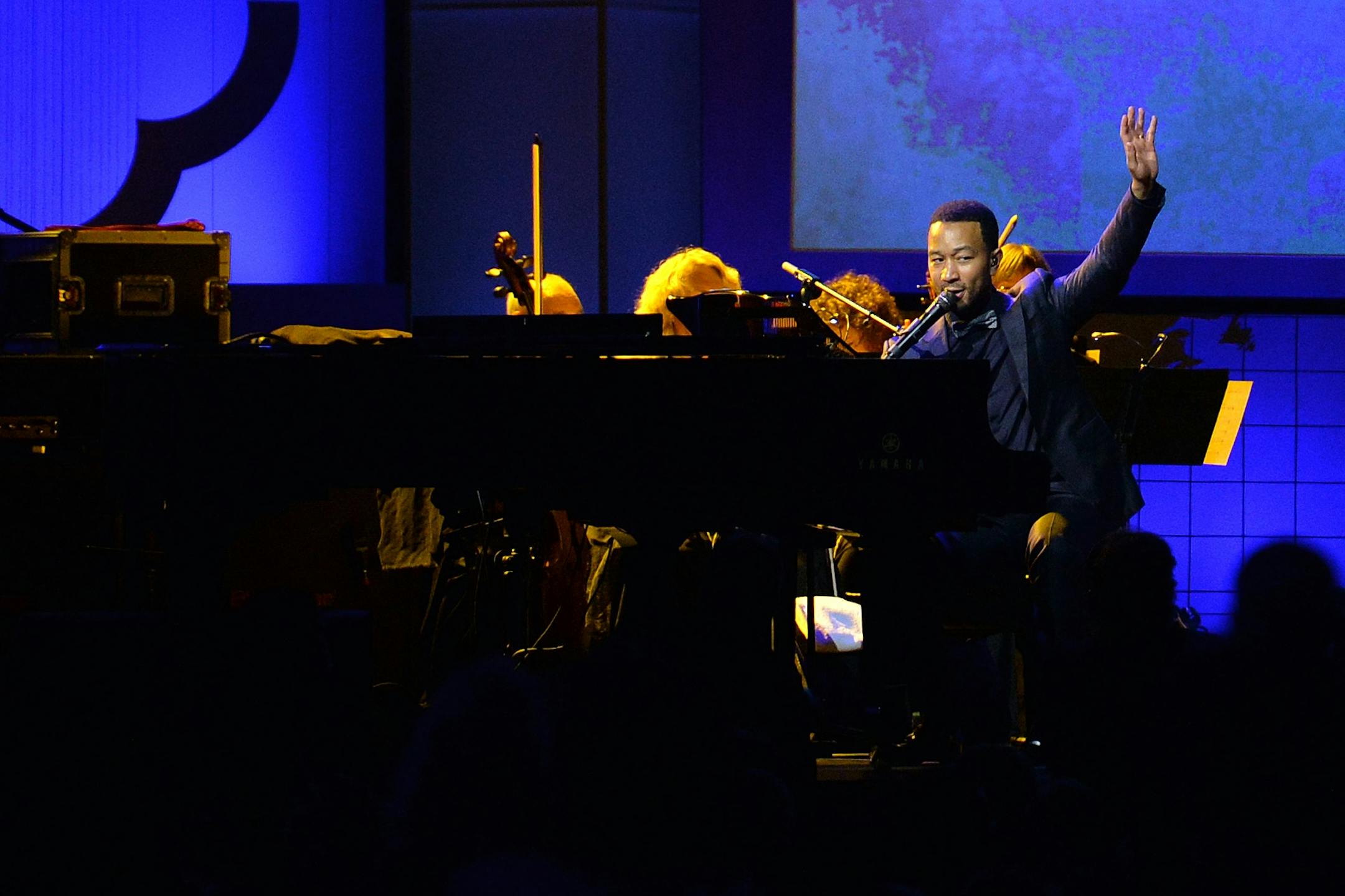 Singer-songwriter, John Legend performs a three-song set at the Starkey Hearing Foundation's gala Sunday, July 20 at the RiverCentre. Legend closed with his hit "All of Me" and received a standing ovation.