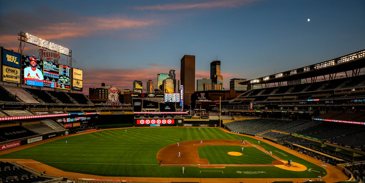 The Twins played the Cardinals on Tuesday night in the Target Field home opener.