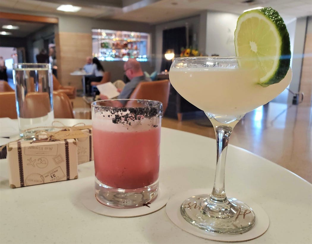 Cocktails at Cora's Lounge at the St. Paul Downtown Airport.
