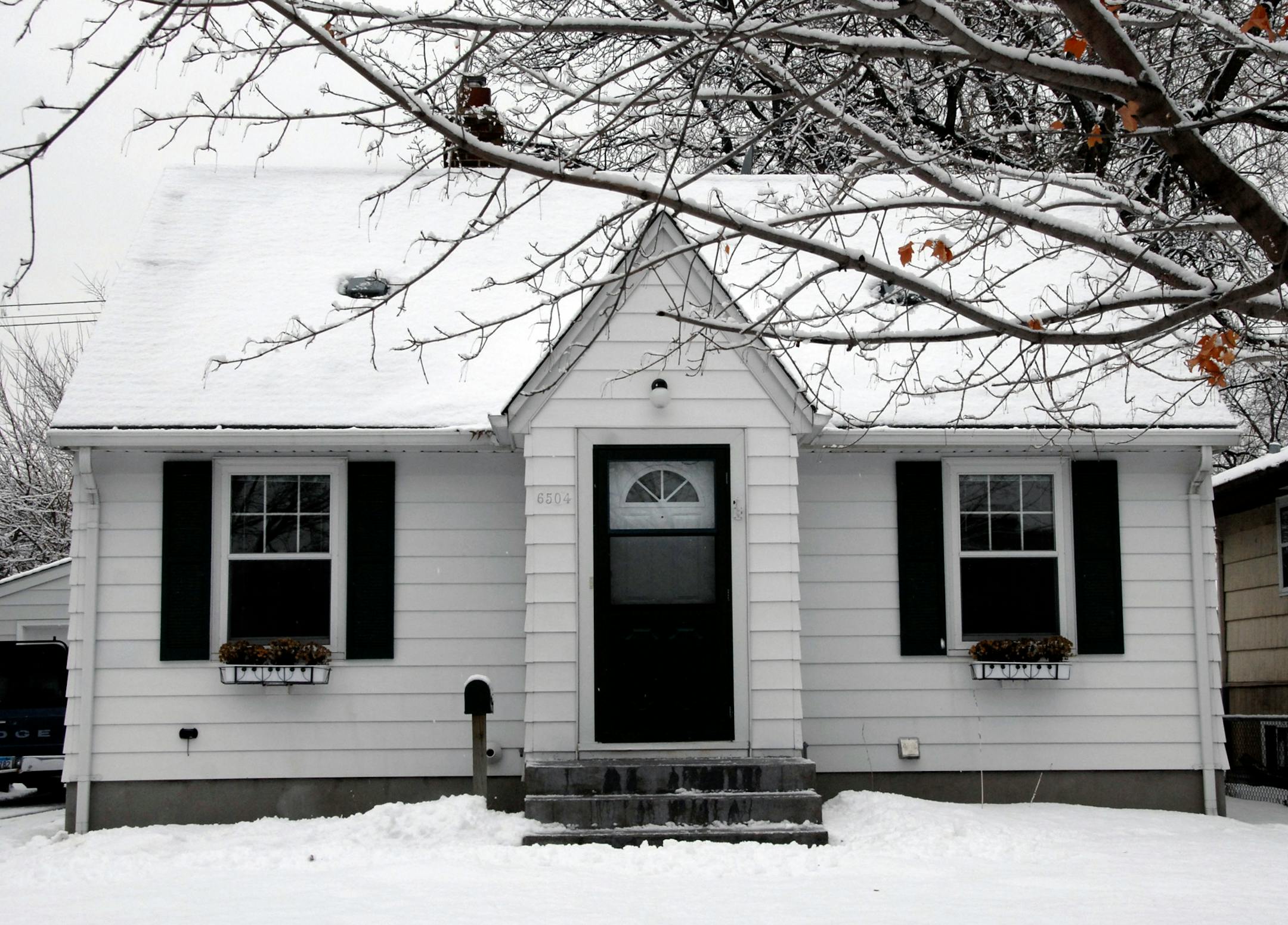 Richfield,Mn.,Sat.,Dec. 22, 2007--Larry Hossfeld's rehabbed house that he donated to Habitat for Humanity.